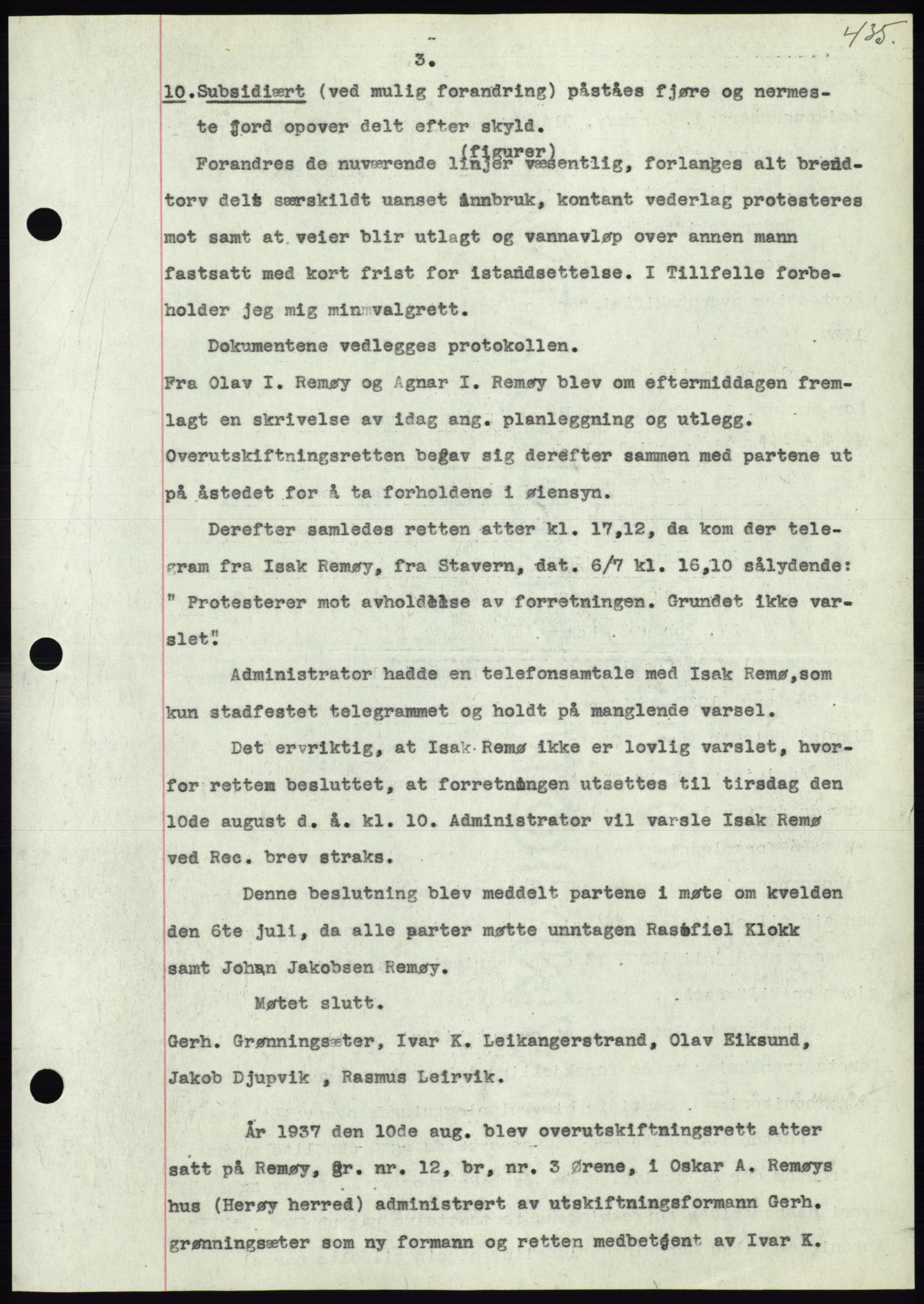 Søre Sunnmøre sorenskriveri, AV/SAT-A-4122/1/2/2C/L0064: Mortgage book no. 58, 1937-1938, Diary no: : 10/1938