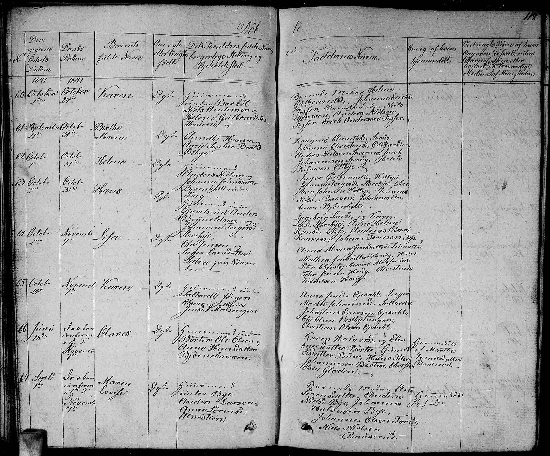 Enebakk prestekontor Kirkebøker, SAO/A-10171c/G/Ga/L0003: Parish register (copy) no. I 3, 1833-1849, p. 119