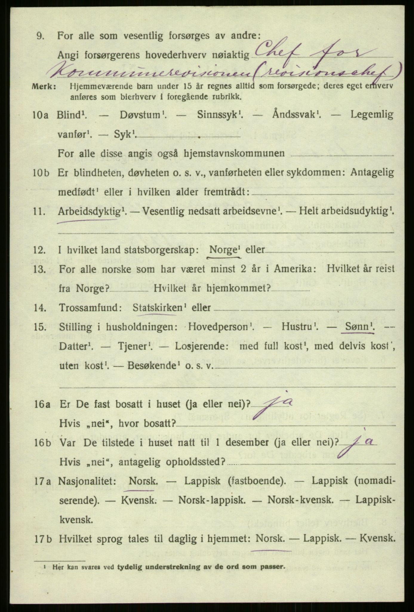 SATØ, 1920 census for Tromsø, 1920, p. 7742