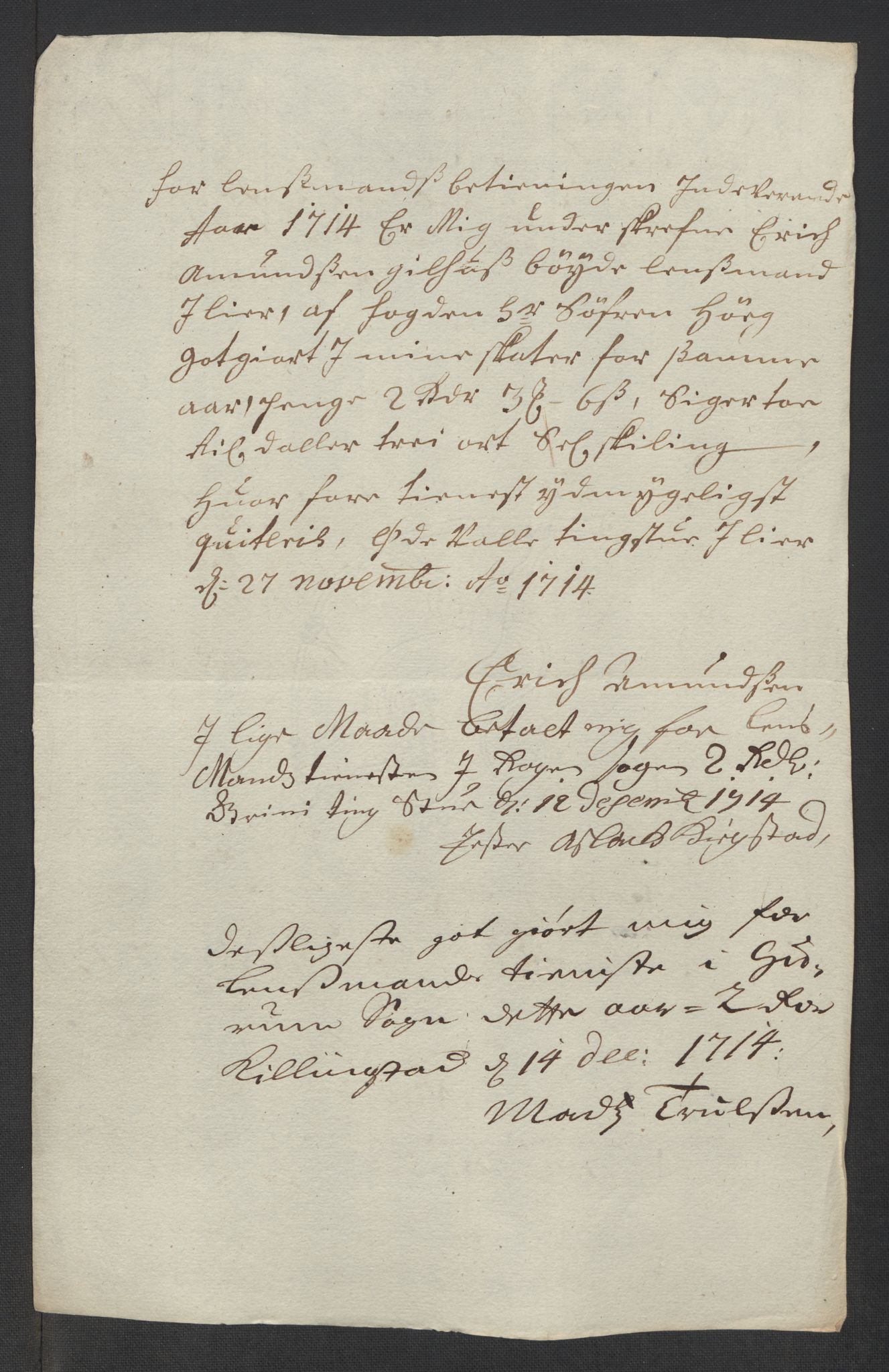 Rentekammeret inntil 1814, Reviderte regnskaper, Fogderegnskap, AV/RA-EA-4092/R31/L1709: Fogderegnskap Hurum, Røyken, Eiker, Lier og Buskerud, 1714, p. 94