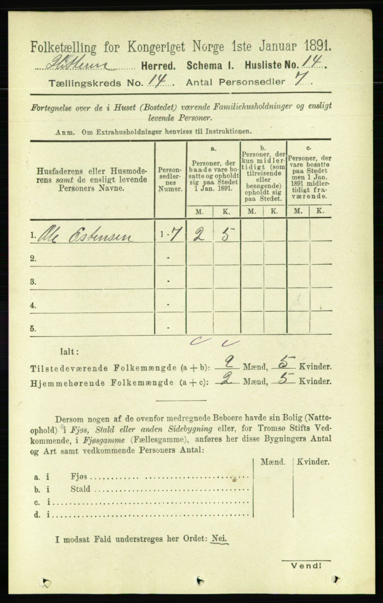 RA, 1891 census for 1617 Hitra, 1891, p. 2967