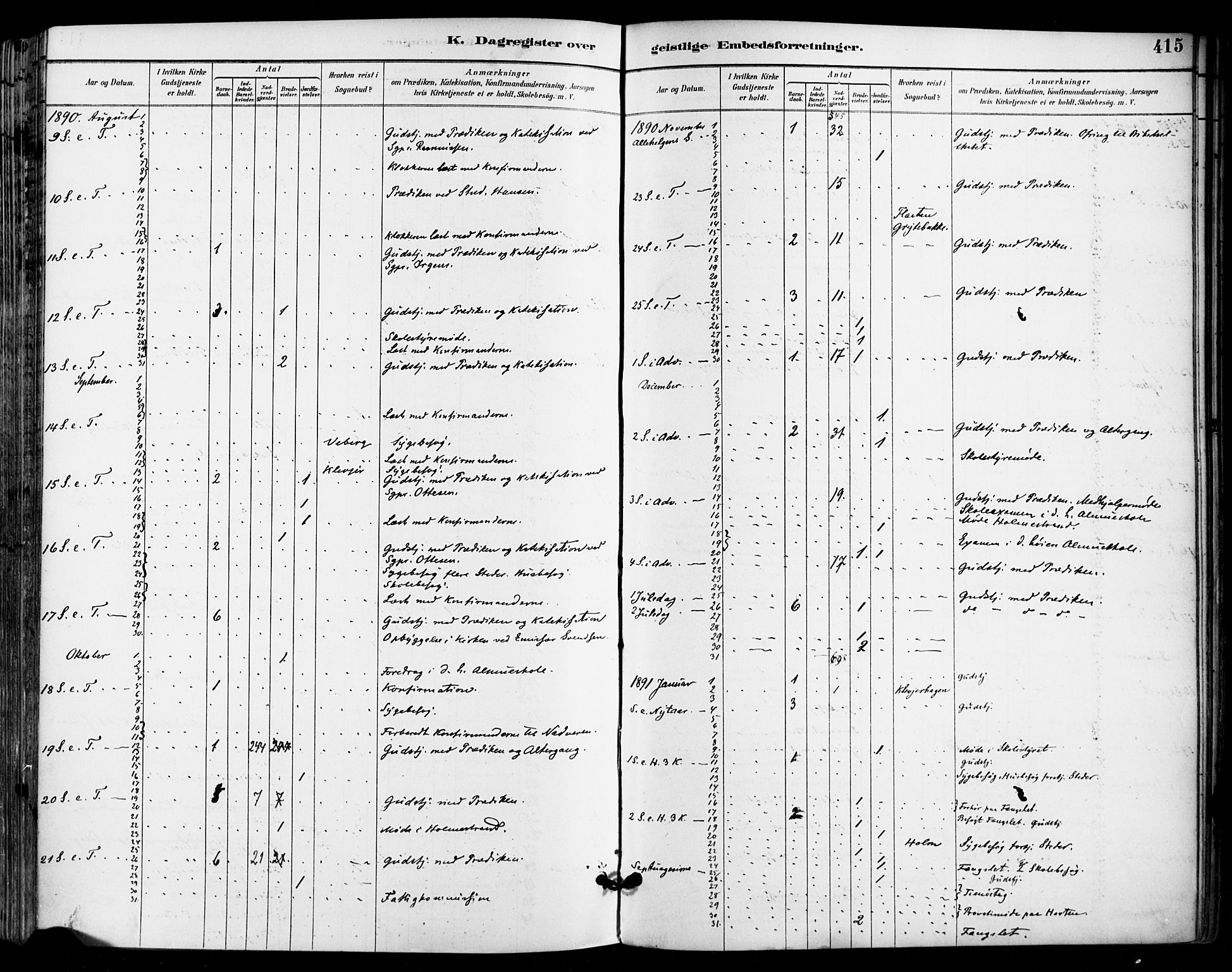 Sande Kirkebøker, SAKO/A-53/F/Fa/L0007: Parish register (official) no. 7, 1888-1903, p. 415