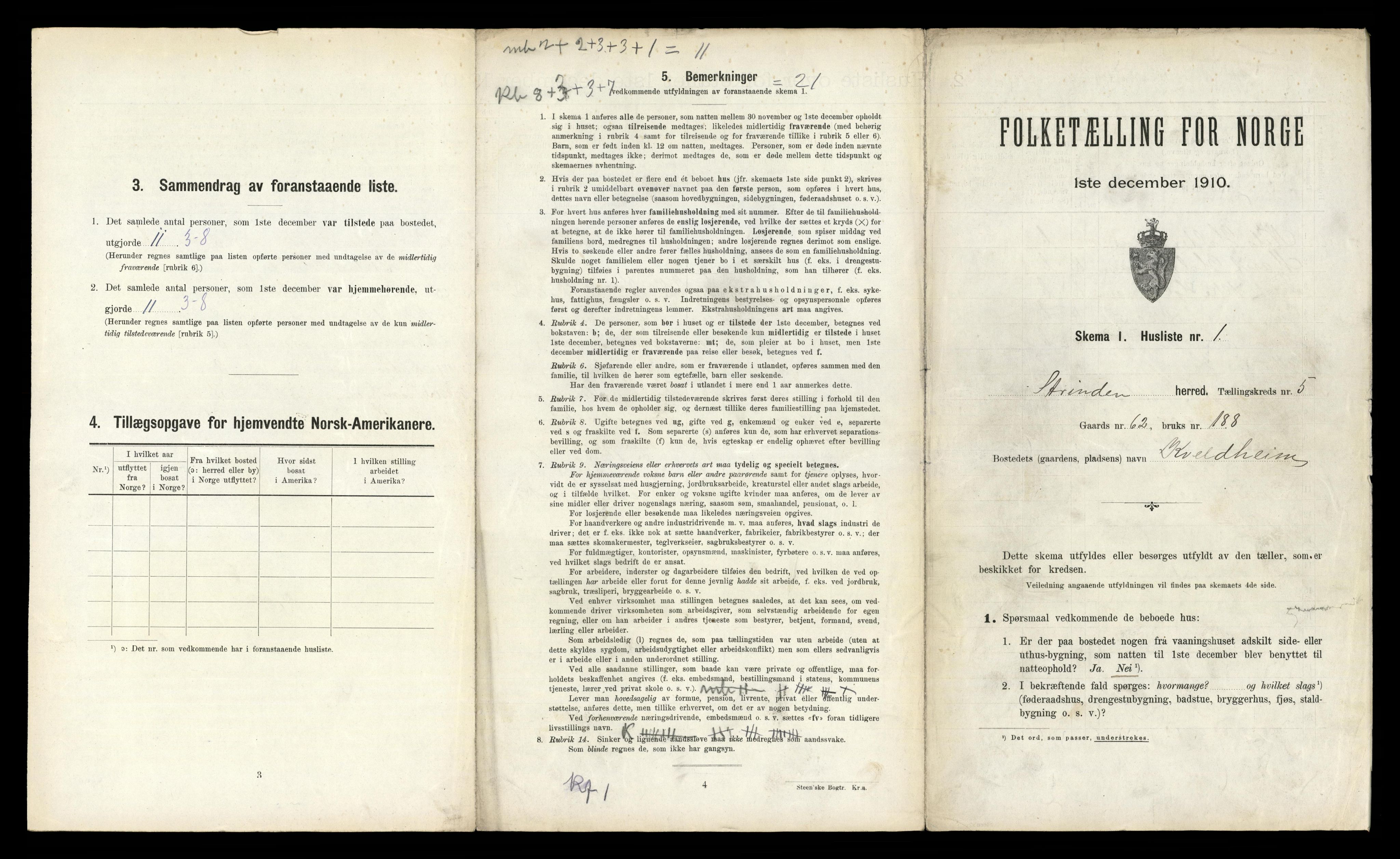 RA, 1910 census for Strinda, 1910, p. 996