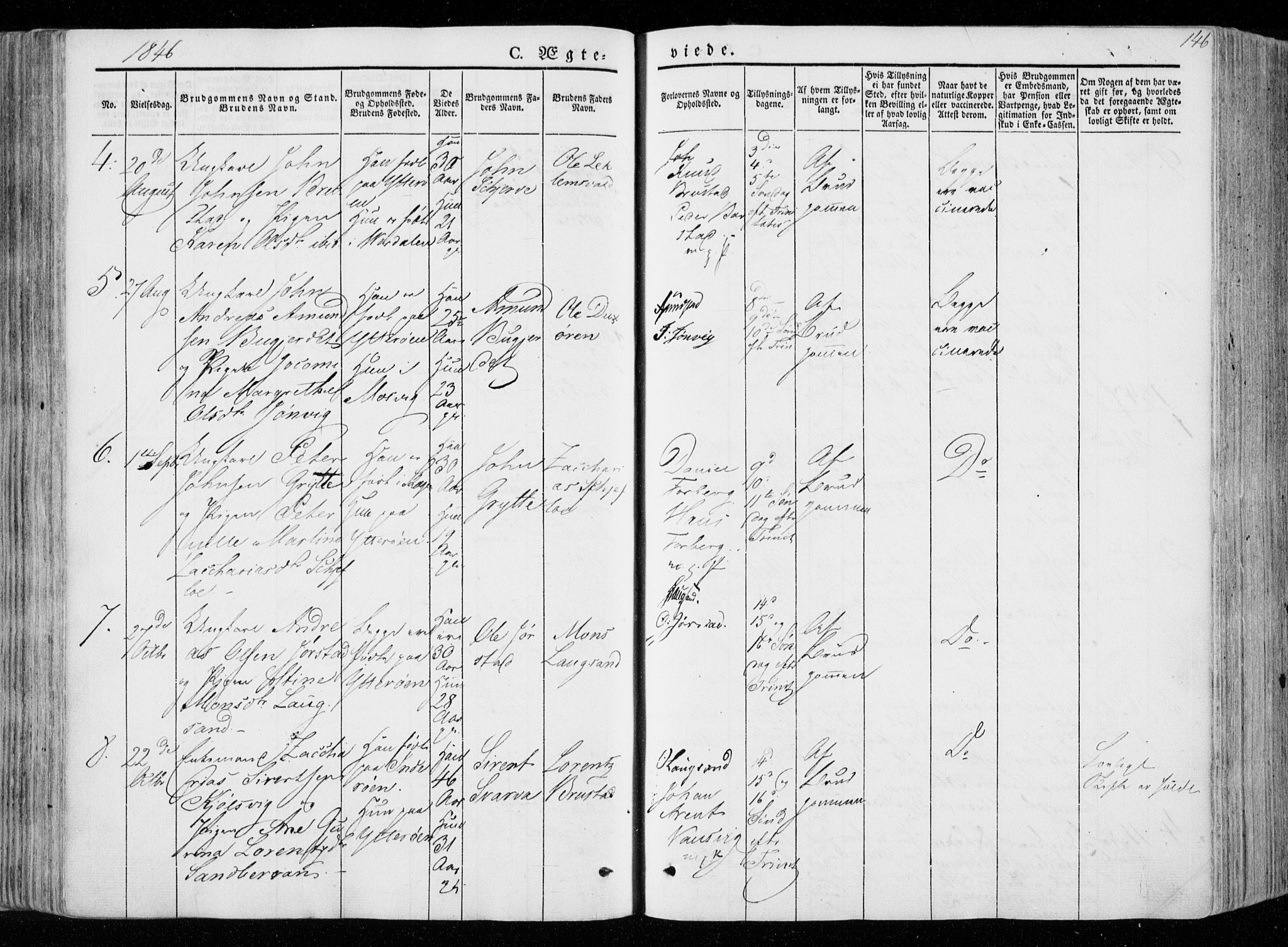 Ministerialprotokoller, klokkerbøker og fødselsregistre - Nord-Trøndelag, SAT/A-1458/722/L0218: Parish register (official) no. 722A05, 1843-1868, p. 146