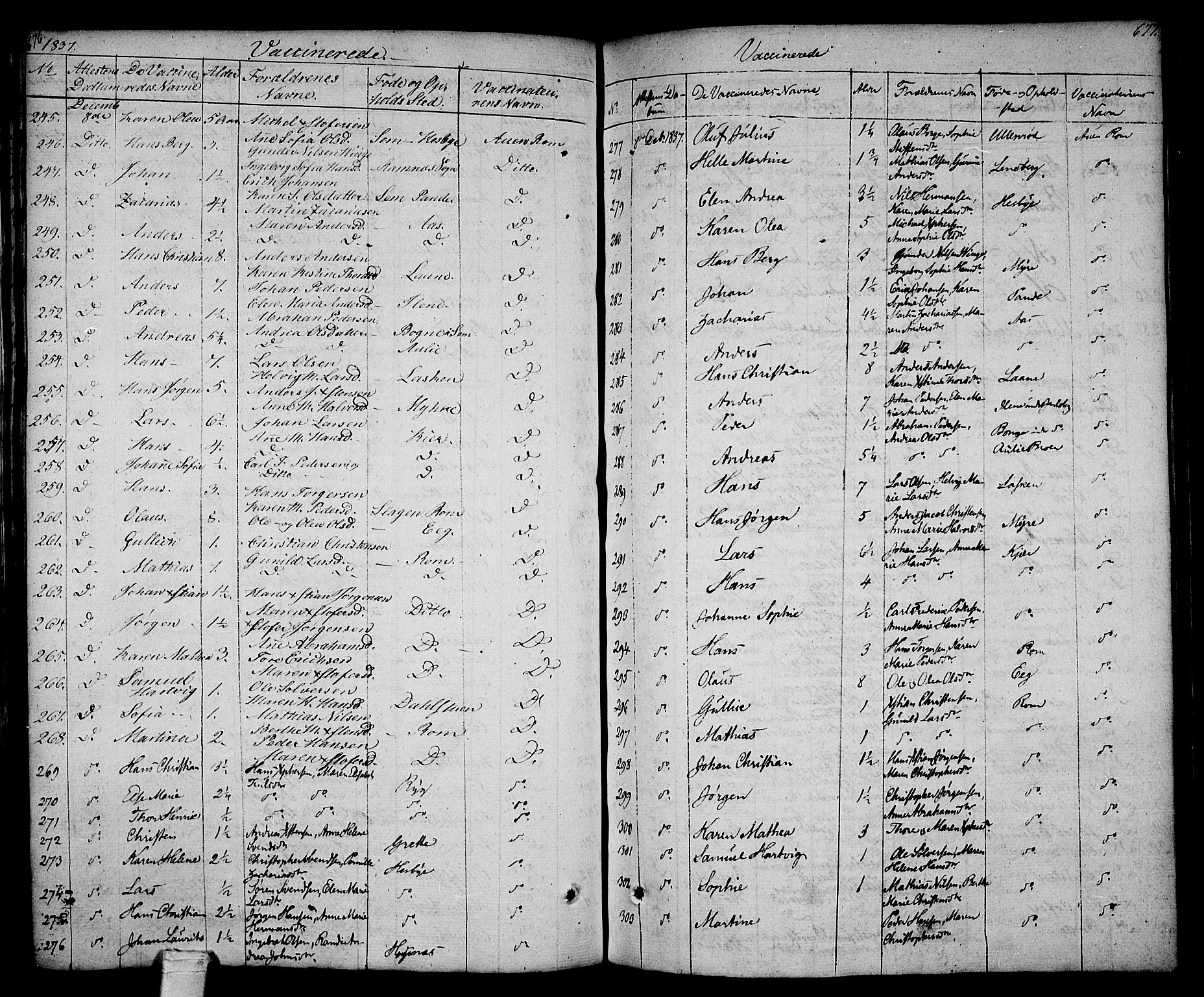 Sem kirkebøker, AV/SAKO-A-5/F/Fa/L0005: Parish register (official) no. I 5, 1825-1842, p. 676-677