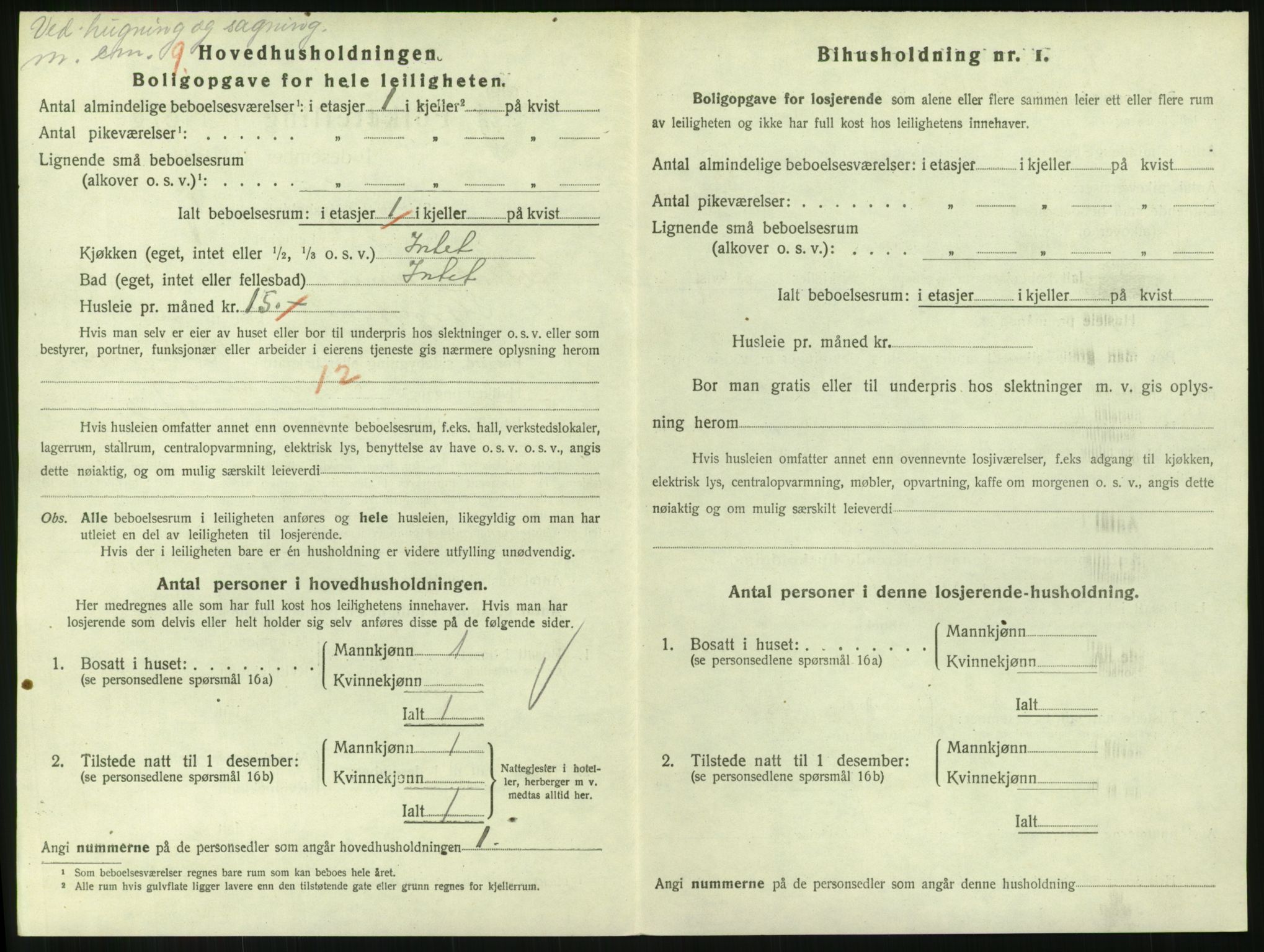 SAH, 1920 census for Lillehammer, 1920, p. 2237