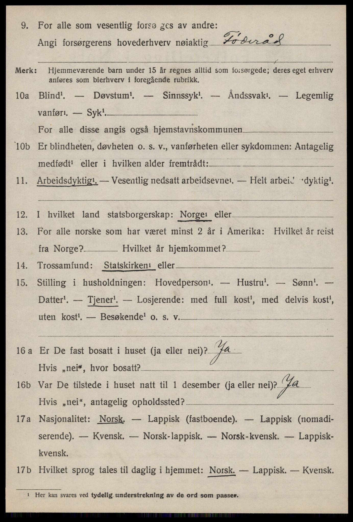 SAT, 1920 census for Meldal, 1920, p. 11128