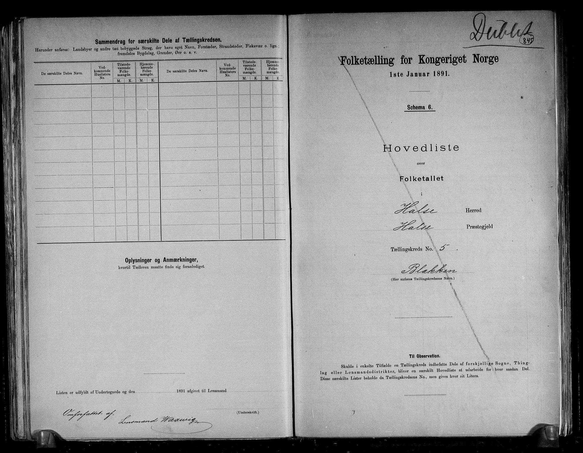 RA, 1891 census for 1571 Halsa, 1891, p. 23