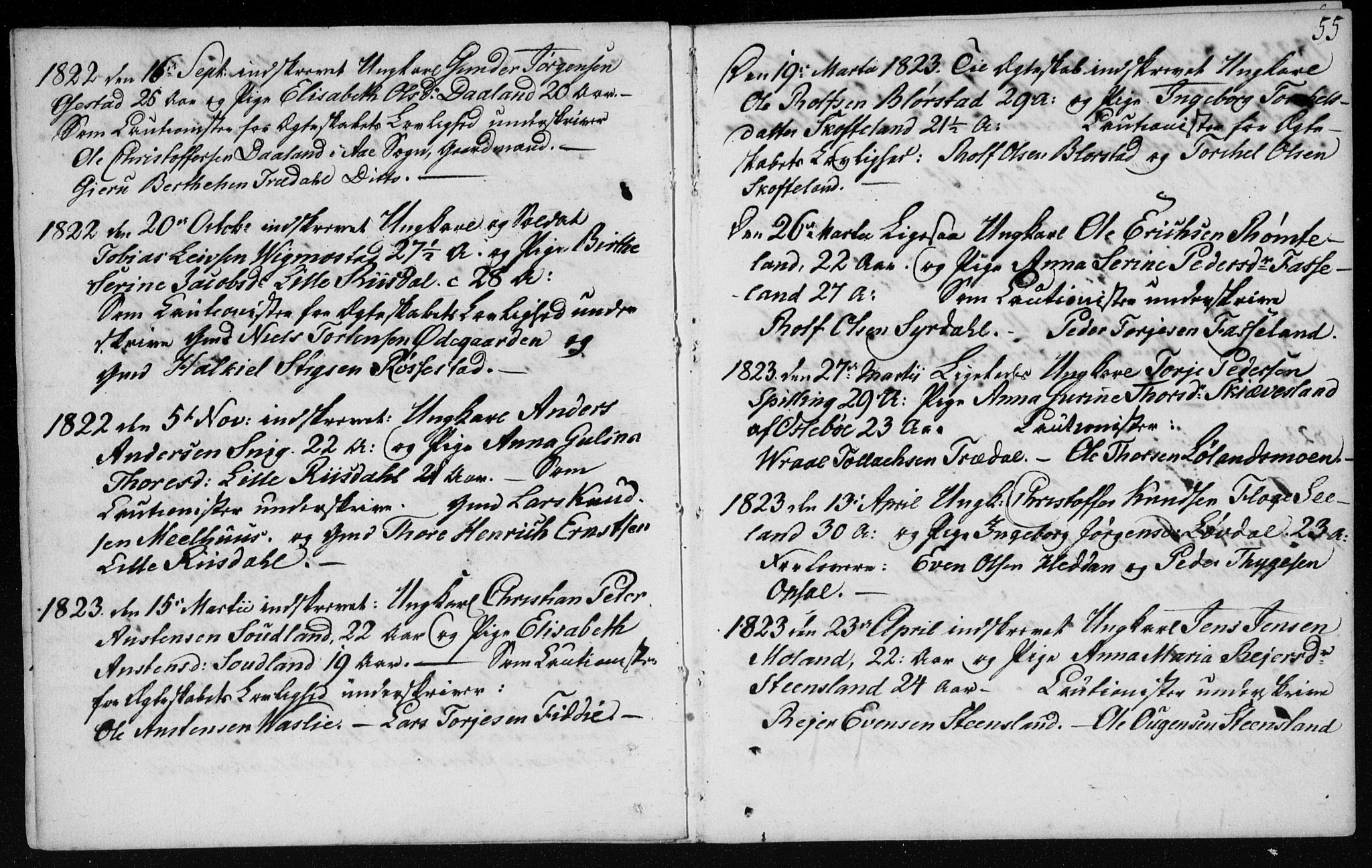 Sør-Audnedal sokneprestkontor, AV/SAK-1111-0039/F/Fa/Fab/L0003: Parish register (official) no. A 3, 1766-1828, p. 55