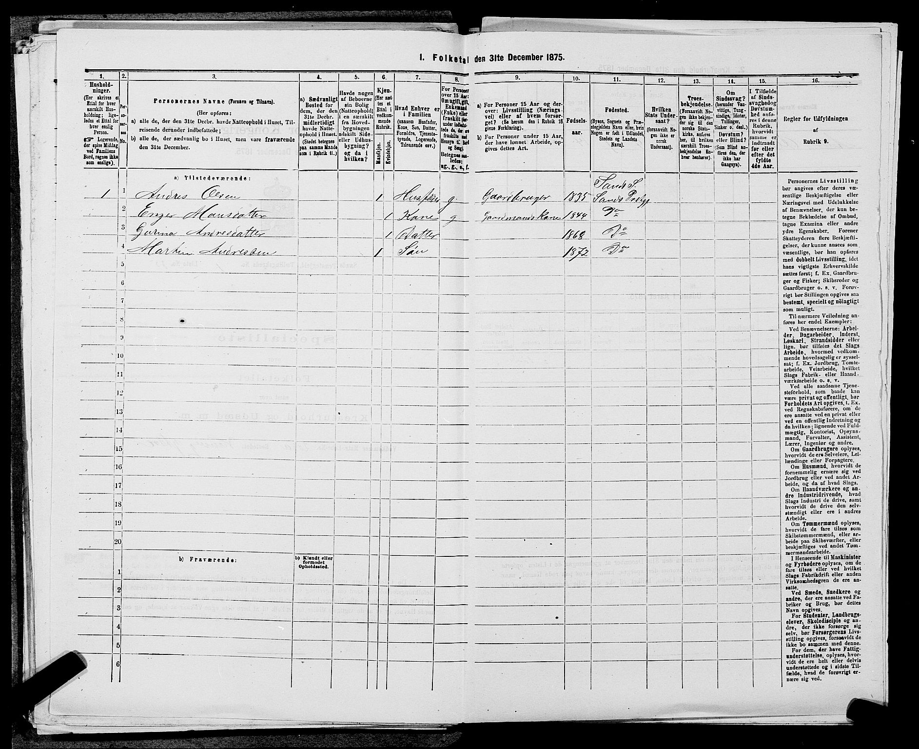 SAST, 1875 census for 1136P Sand, 1875, p. 131