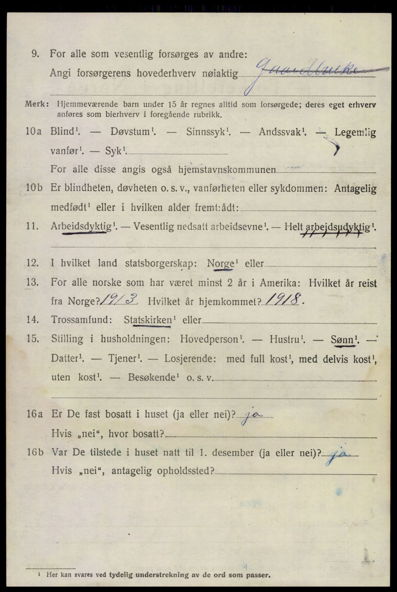 SAKO, 1920 census for Stokke, 1920, p. 3145