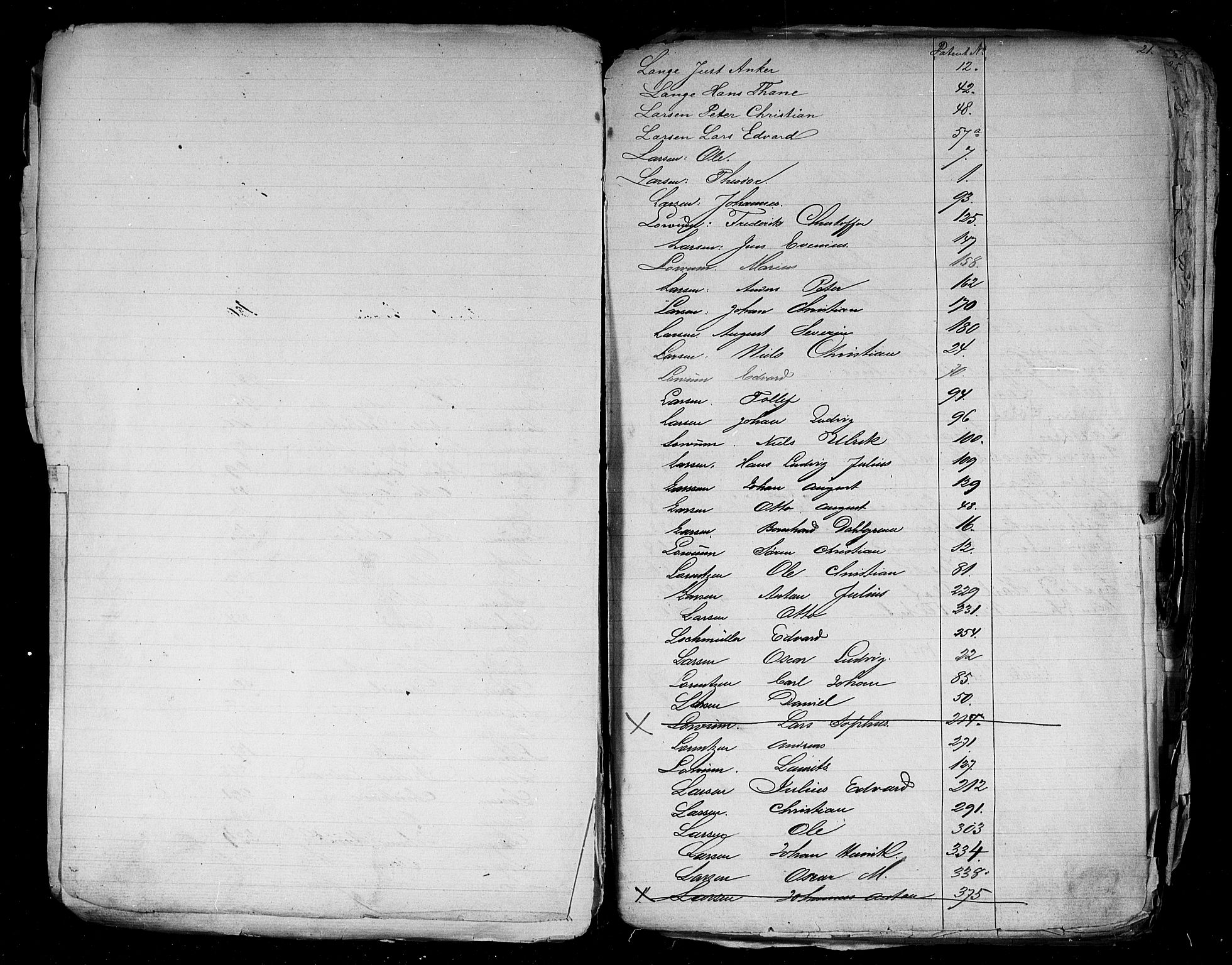 Sarpsborg mønstringskontor, AV/SAO-A-10569c/F/Fa/L0001: Register til annotasjonsrullen, 1860, p. 22