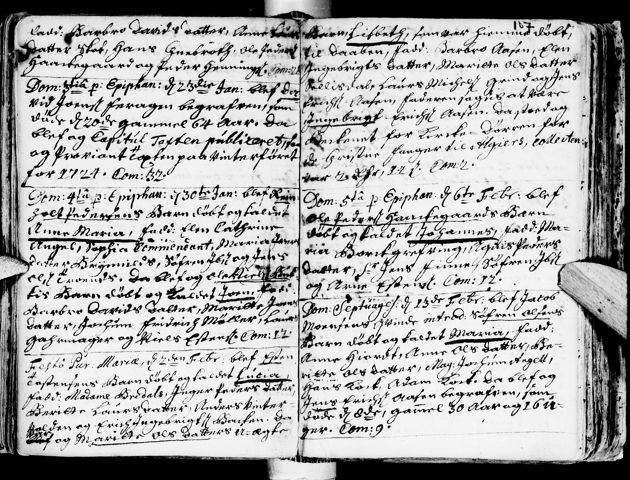 Ministerialprotokoller, klokkerbøker og fødselsregistre - Sør-Trøndelag, SAT/A-1456/681/L0924: Parish register (official) no. 681A02, 1720-1731, p. 106-107