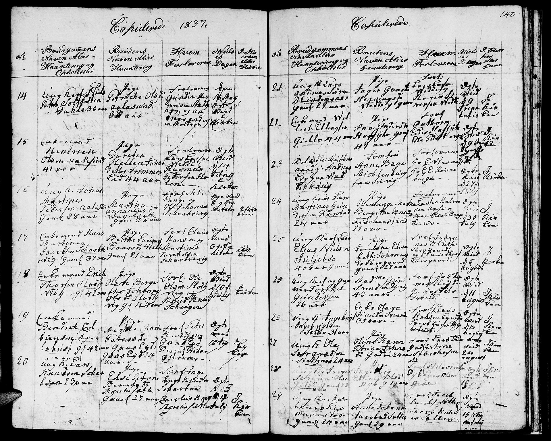 Ministerialprotokoller, klokkerbøker og fødselsregistre - Møre og Romsdal, AV/SAT-A-1454/528/L0425: Parish register (copy) no. 528C06, 1827-1840, p. 140