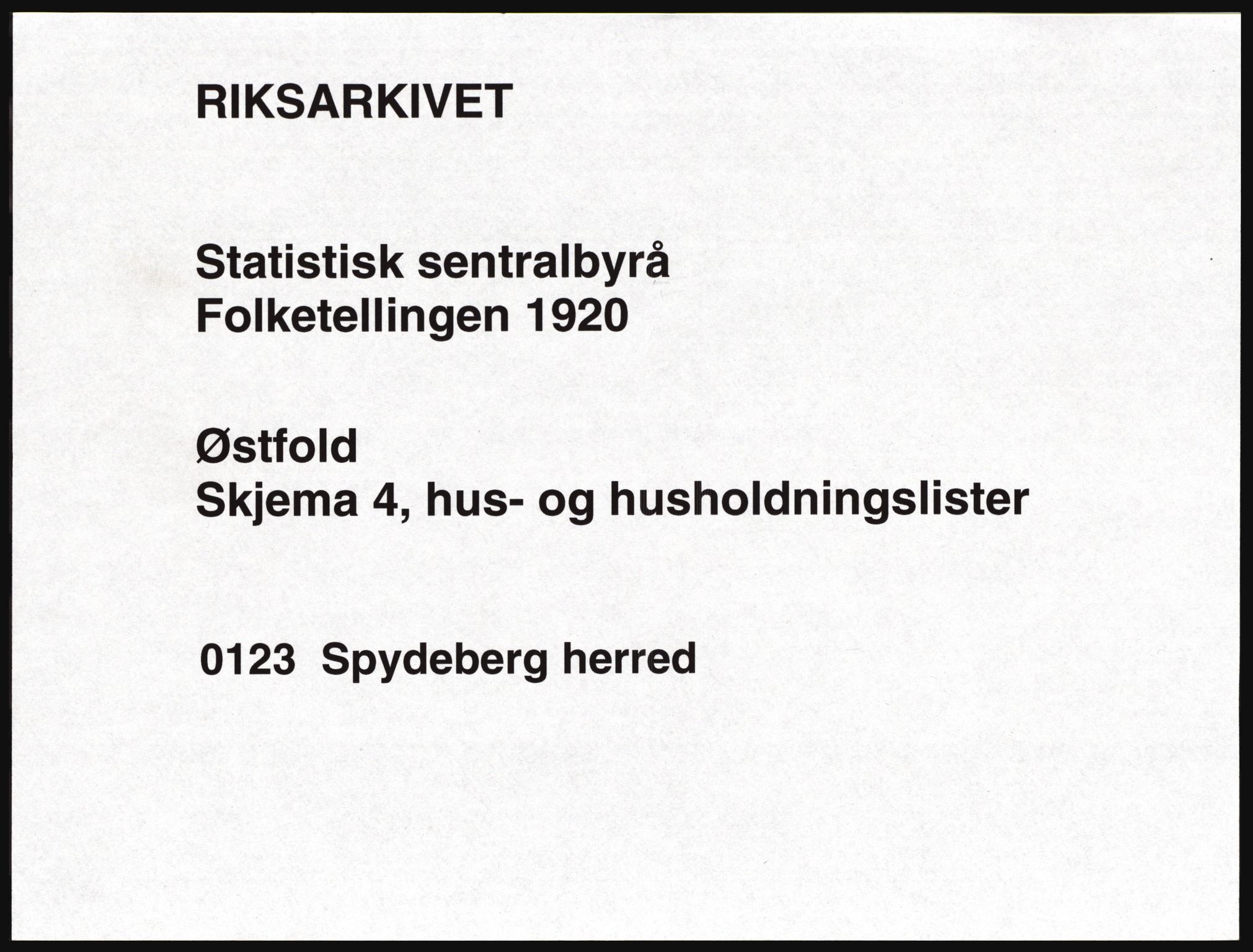 SAO, 1920 census for Spydeberg, 1920, p. 37