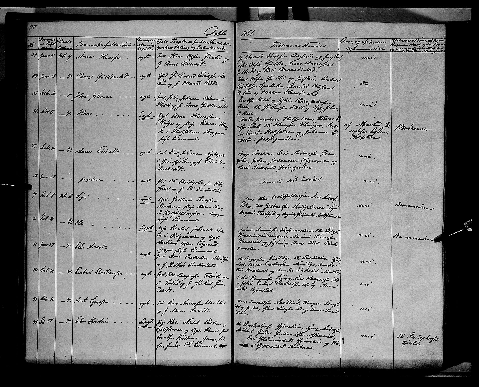 Vinger prestekontor, AV/SAH-PREST-024/H/Ha/Haa/L0009: Parish register (official) no. 9, 1847-1855, p. 97