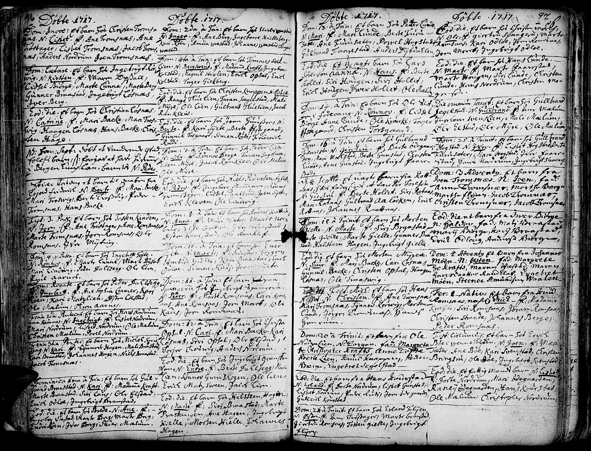 Ringebu prestekontor, AV/SAH-PREST-082/H/Ha/Haa/L0001: Parish register (official) no. 1, 1696-1733, p. 96-97