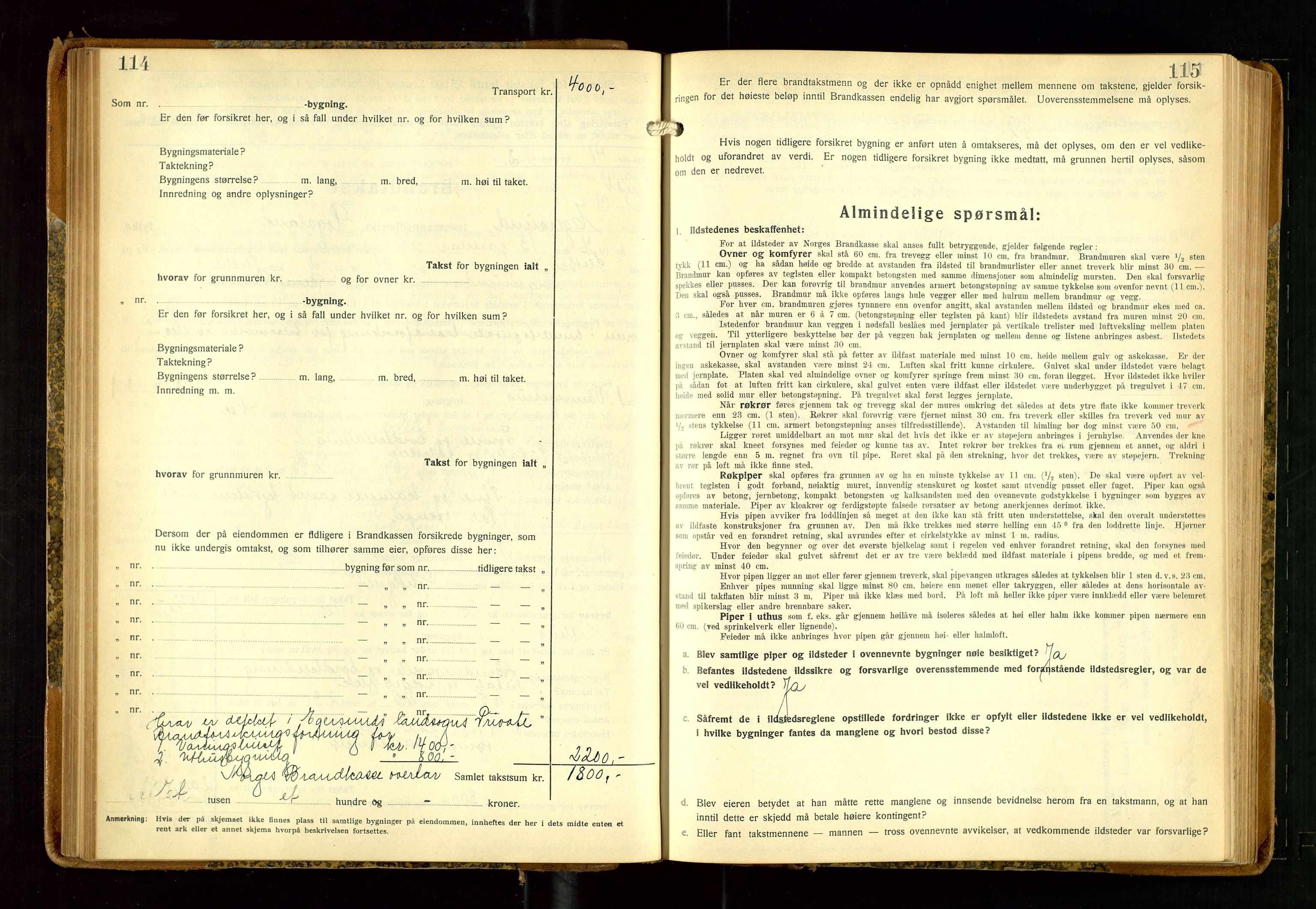 Eigersund lensmannskontor, AV/SAST-A-100171/Gob/L0006: "Brandtakstprotokoll", 1934-1938, p. 114-115