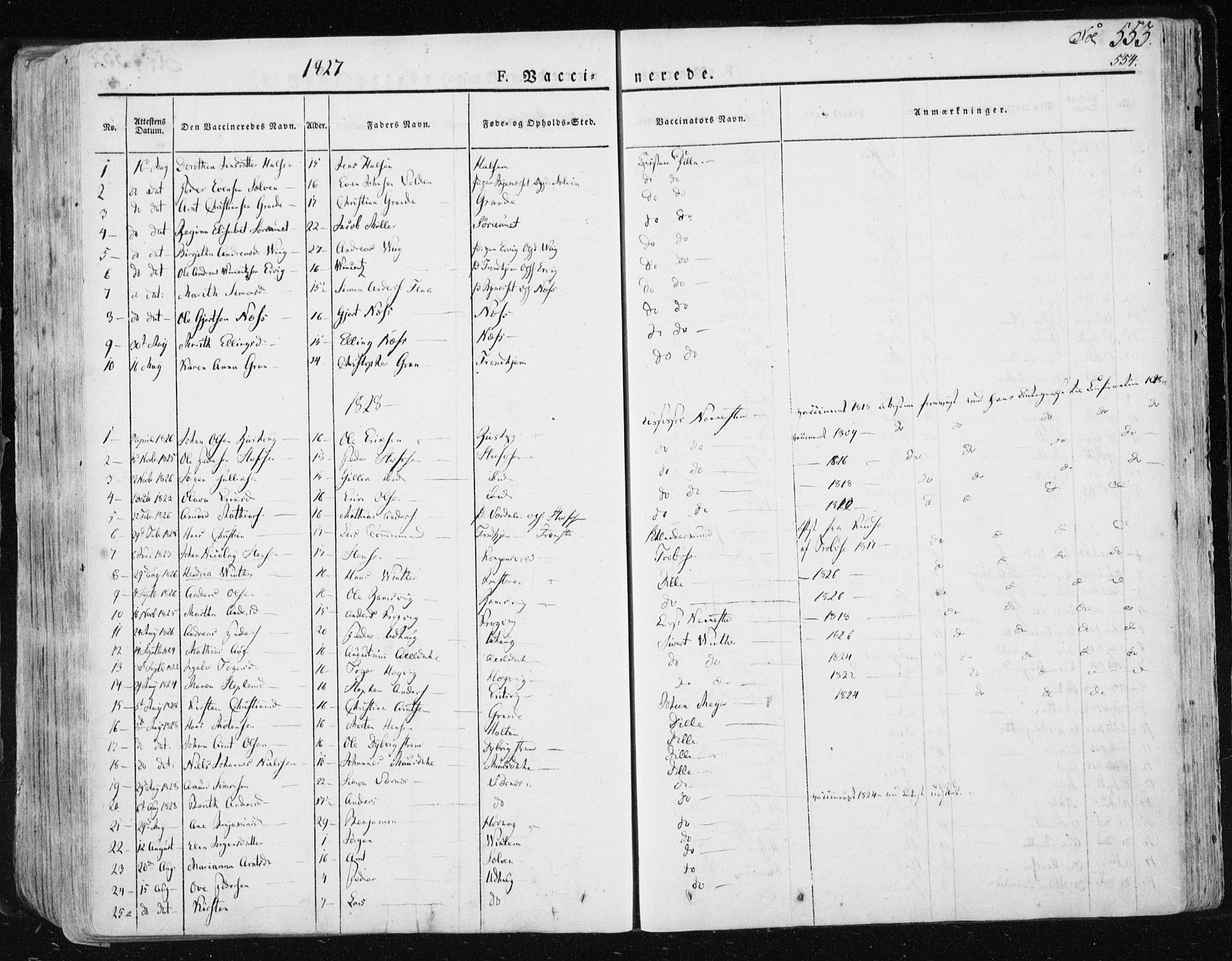 Ministerialprotokoller, klokkerbøker og fødselsregistre - Sør-Trøndelag, SAT/A-1456/659/L0735: Parish register (official) no. 659A05, 1826-1841, p. 553