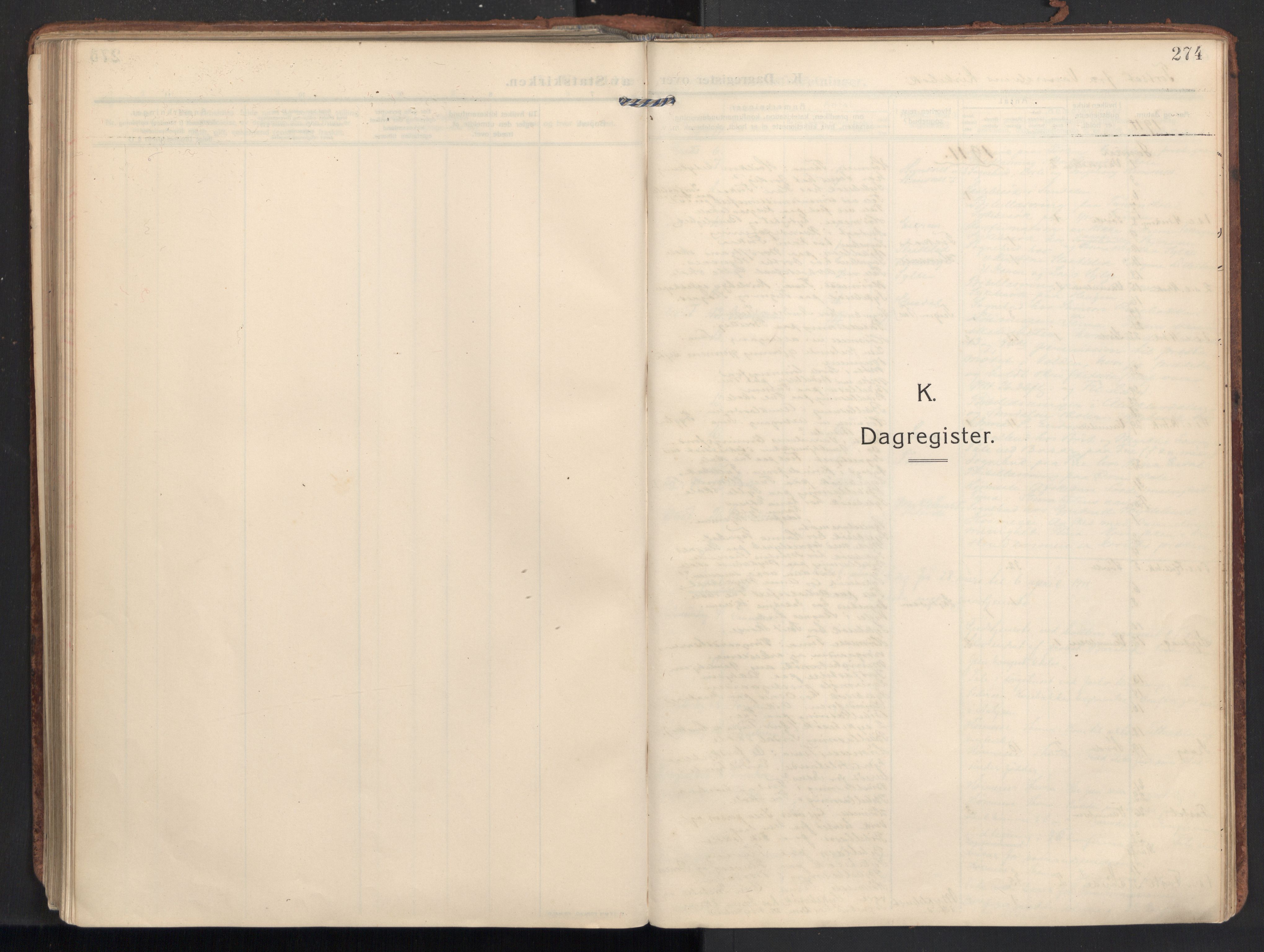 Ministerialprotokoller, klokkerbøker og fødselsregistre - Møre og Romsdal, SAT/A-1454/502/L0026: Parish register (official) no. 502A04, 1909-1933, p. 274
