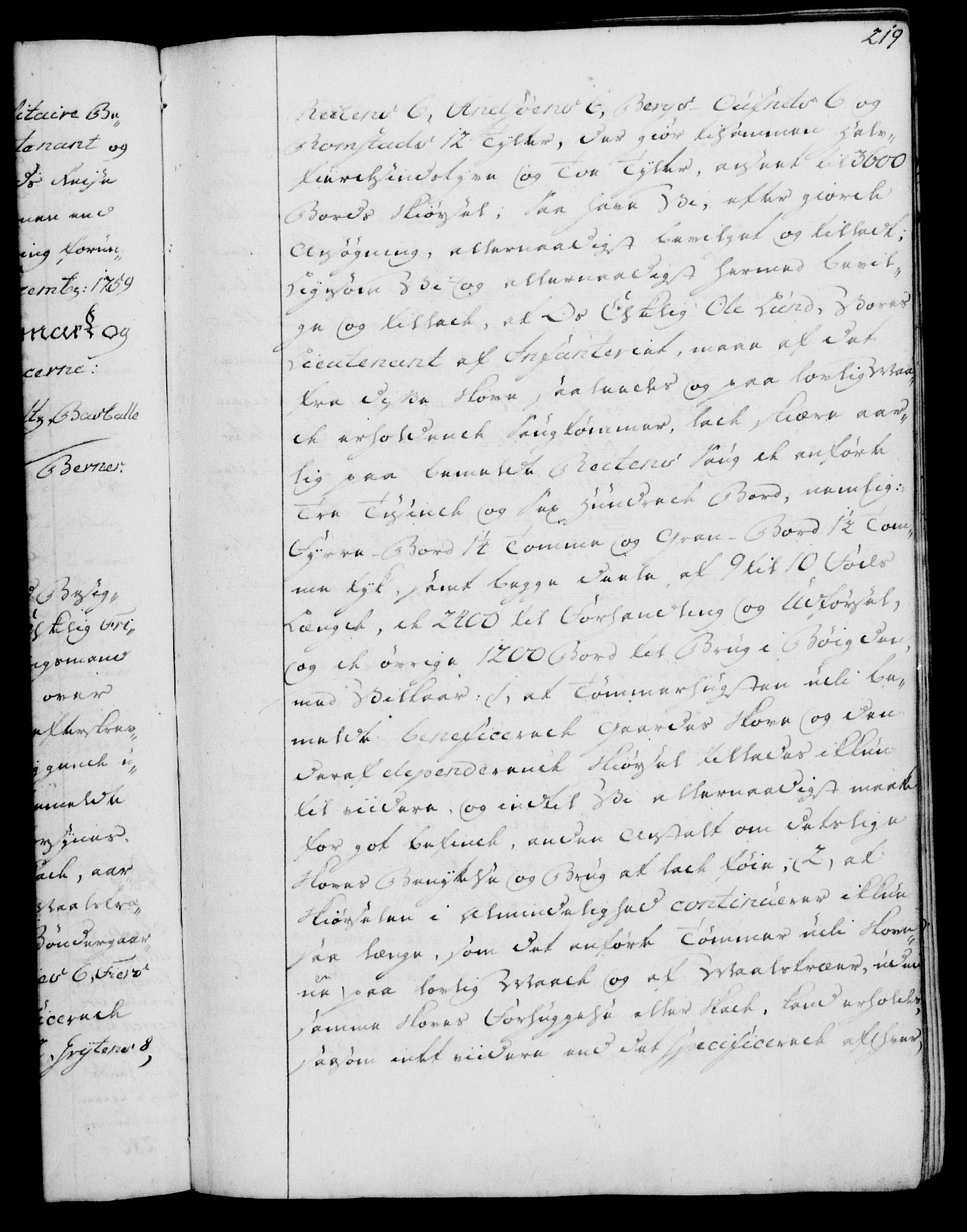 Rentekammeret, Kammerkanselliet, RA/EA-3111/G/Gg/Gga/L0007: Norsk ekspedisjonsprotokoll med register (merket RK 53.7), 1759-1768, p. 219