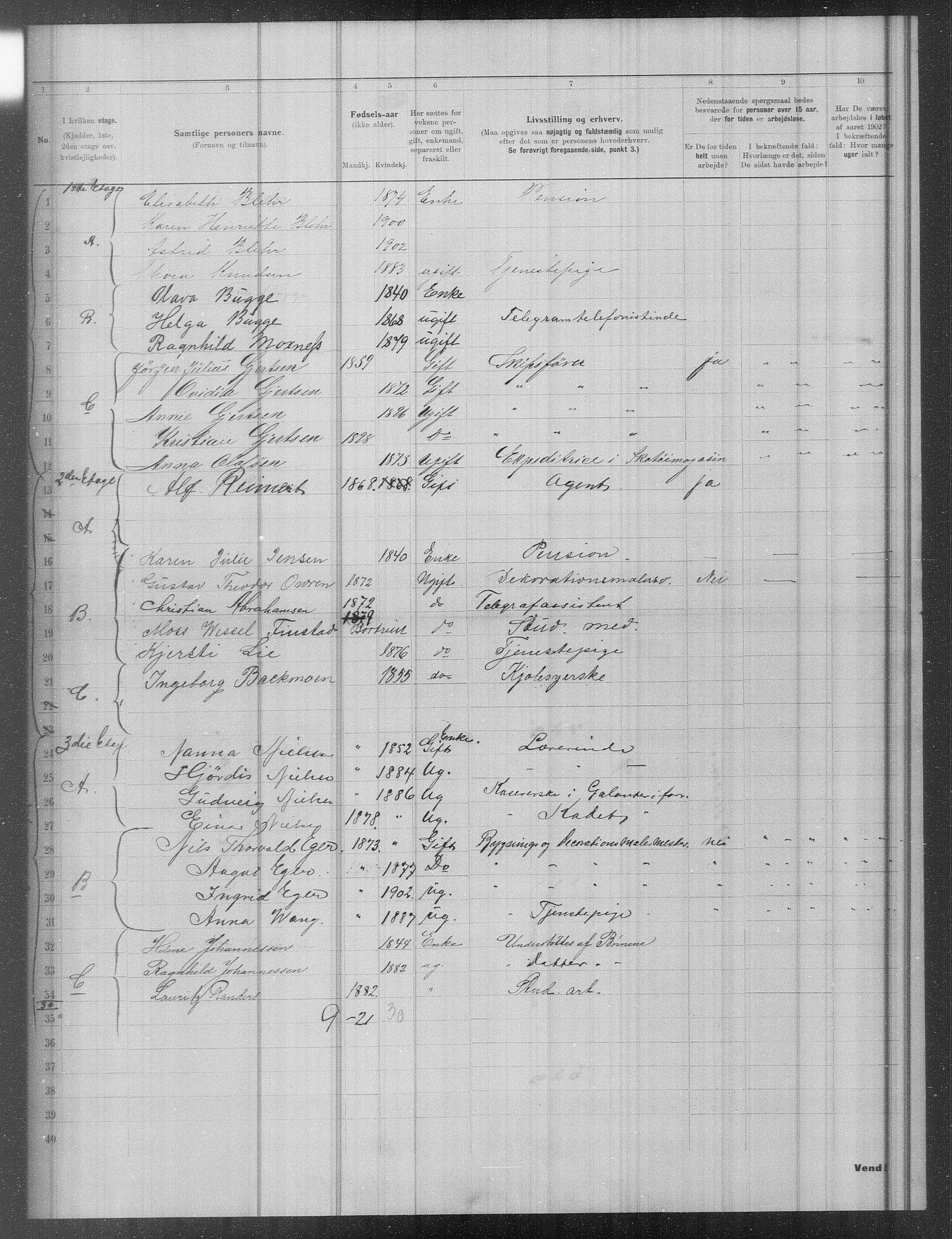 OBA, Municipal Census 1902 for Kristiania, 1902, p. 11425