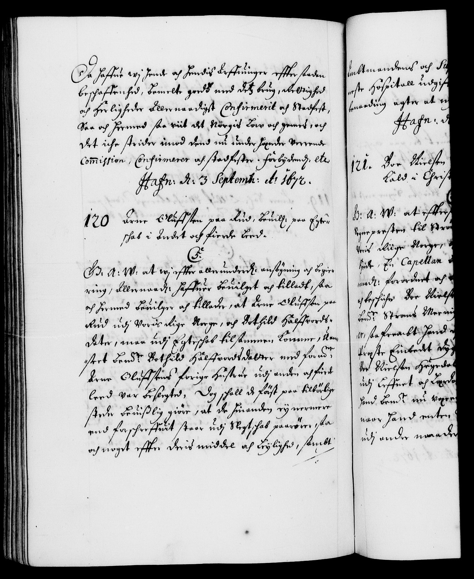 Danske Kanselli 1572-1799, RA/EA-3023/F/Fc/Fca/Fcaa/L0011: Norske registre (mikrofilm), 1670-1673, p. 596b
