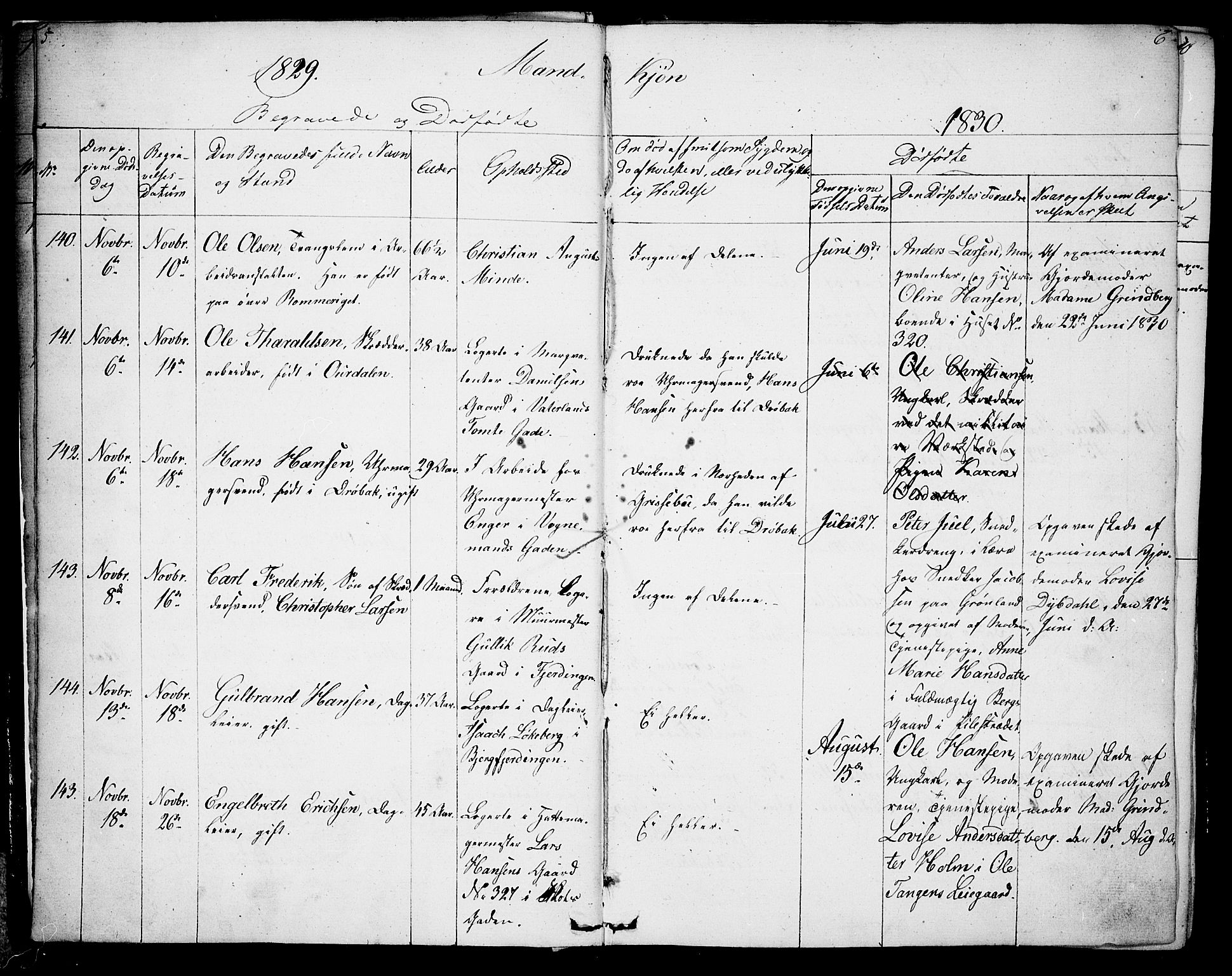 Oslo domkirke Kirkebøker, AV/SAO-A-10752/F/Fa/L0023: Parish register (official) no. 23, 1829-1834, p. 5-6