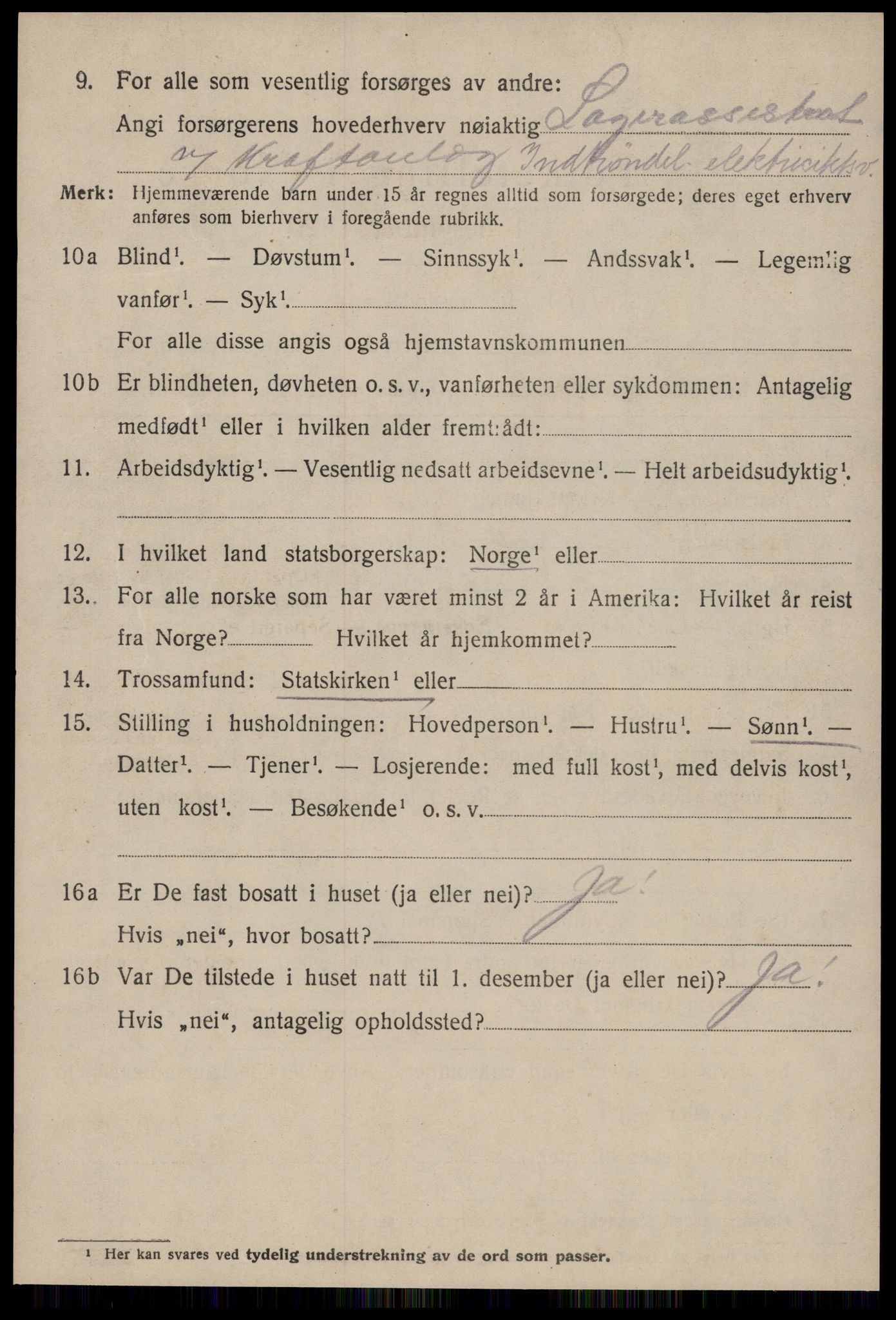 SAT, 1920 census for Sunndal, 1920, p. 1095