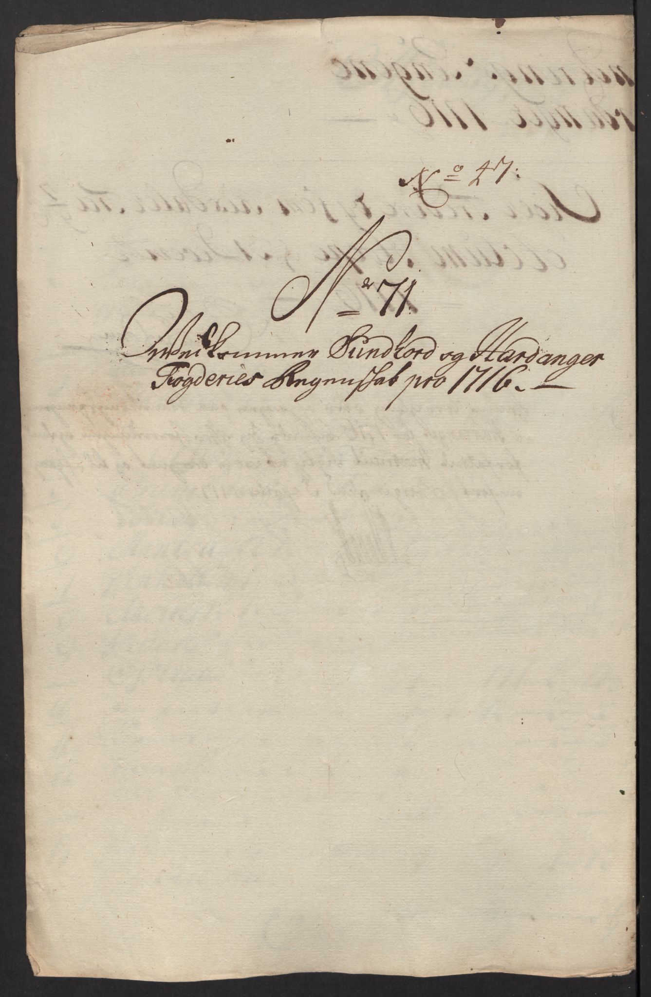 Rentekammeret inntil 1814, Reviderte regnskaper, Fogderegnskap, RA/EA-4092/R48/L2992: Fogderegnskap Sunnhordland og Hardanger, 1716, p. 353