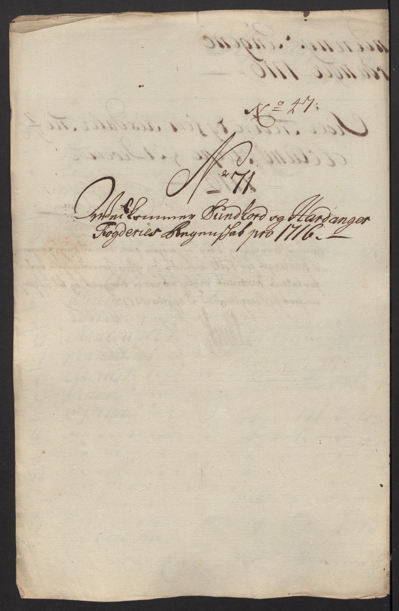 Rentekammeret inntil 1814, Reviderte regnskaper, Fogderegnskap, AV/RA-EA-4092/R48/L2992: Fogderegnskap Sunnhordland og Hardanger, 1716, p. 353