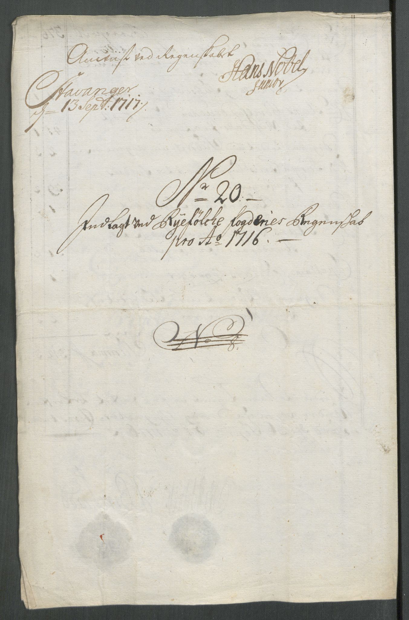 Rentekammeret inntil 1814, Reviderte regnskaper, Fogderegnskap, RA/EA-4092/R47/L2869: Fogderegnskap Ryfylke, 1716, p. 98