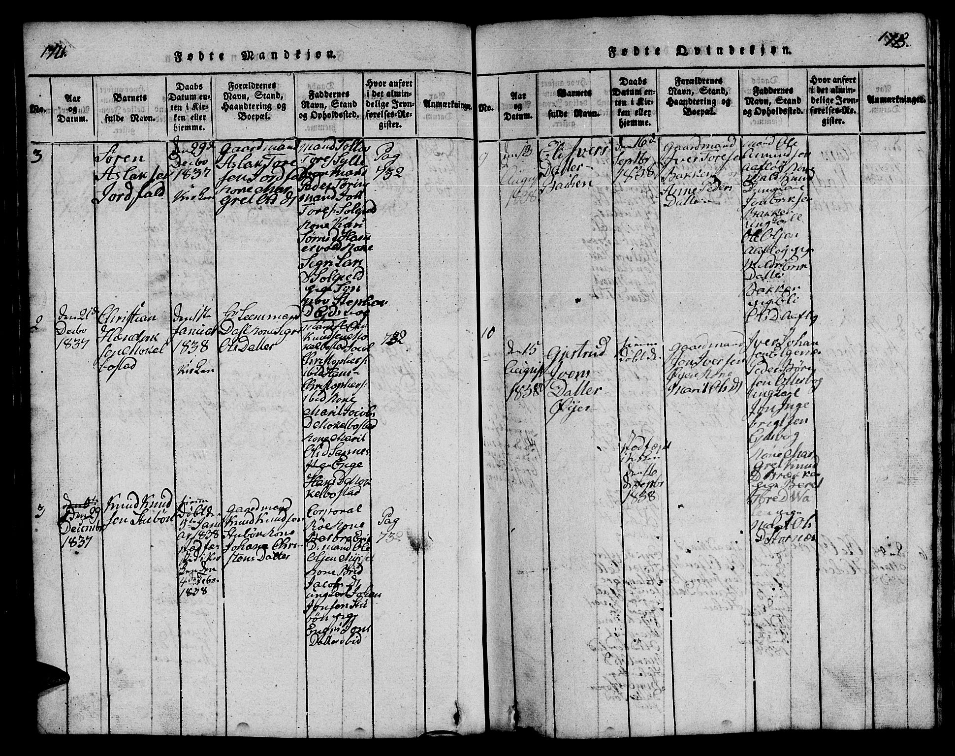 Ministerialprotokoller, klokkerbøker og fødselsregistre - Møre og Romsdal, SAT/A-1454/551/L0629: Parish register (copy) no. 551C01, 1818-1839, p. 174-175