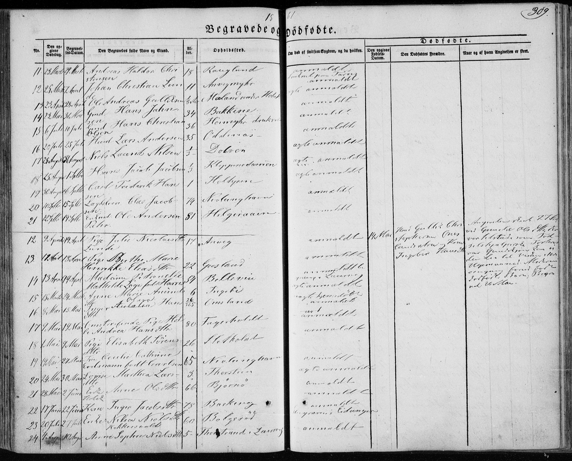 Brunlanes kirkebøker, SAKO/A-342/F/Fa/L0004: Parish register (official) no. I 4, 1846-1862, p. 309