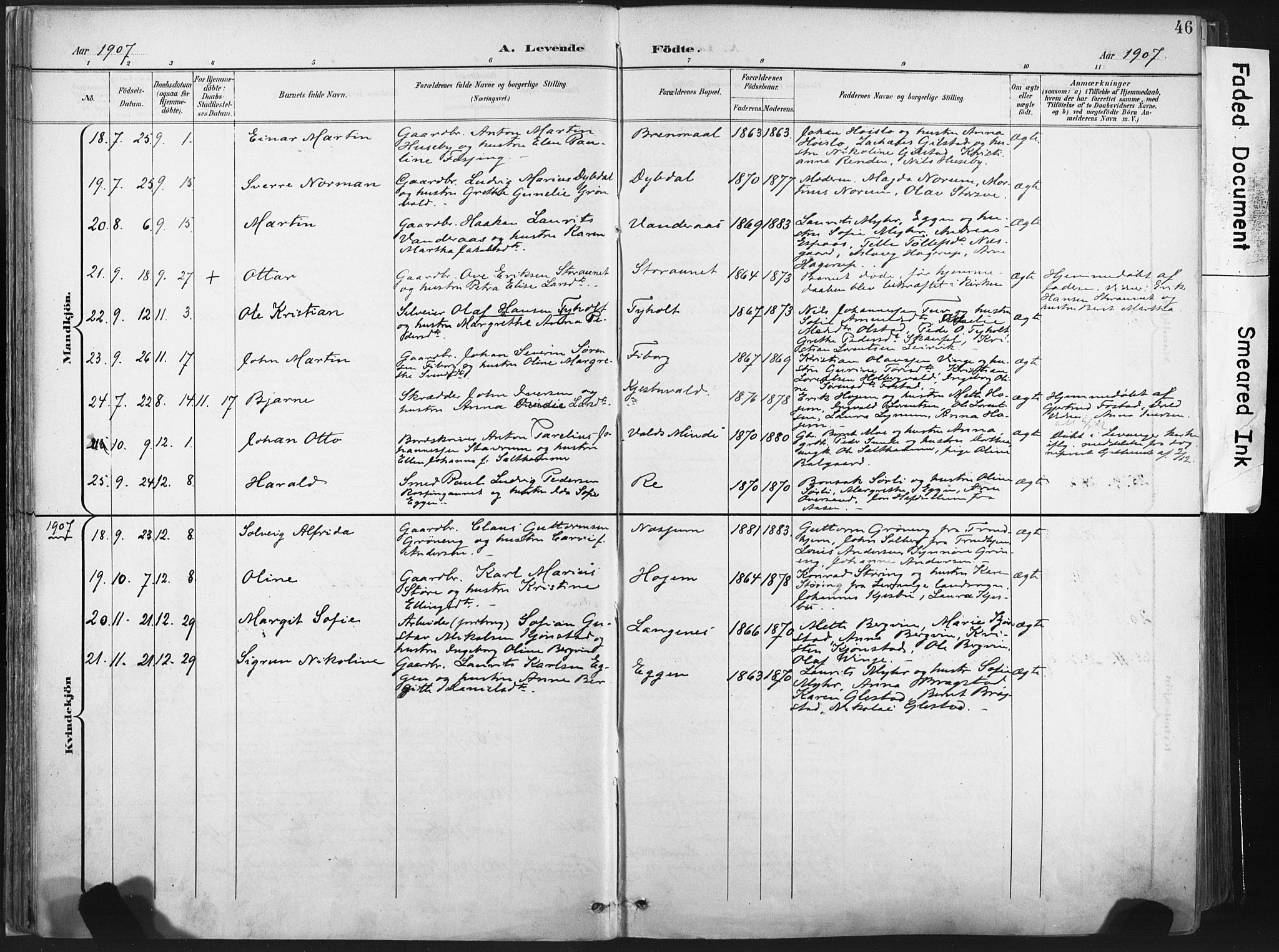 Ministerialprotokoller, klokkerbøker og fødselsregistre - Nord-Trøndelag, AV/SAT-A-1458/717/L0162: Parish register (official) no. 717A12, 1898-1923, p. 46