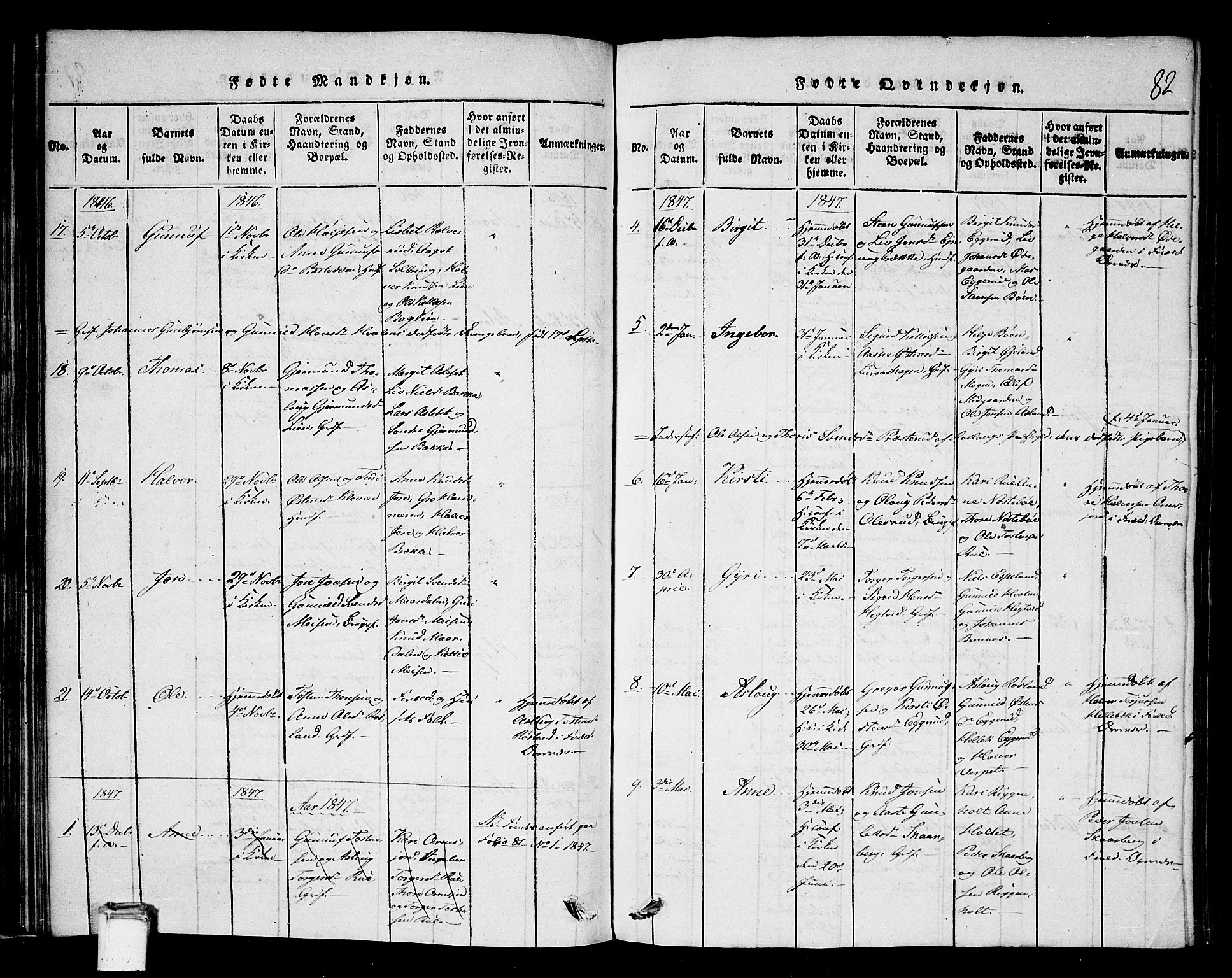 Tinn kirkebøker, SAKO/A-308/G/Gb/L0001: Parish register (copy) no. II 1 /2, 1837-1850, p. 82