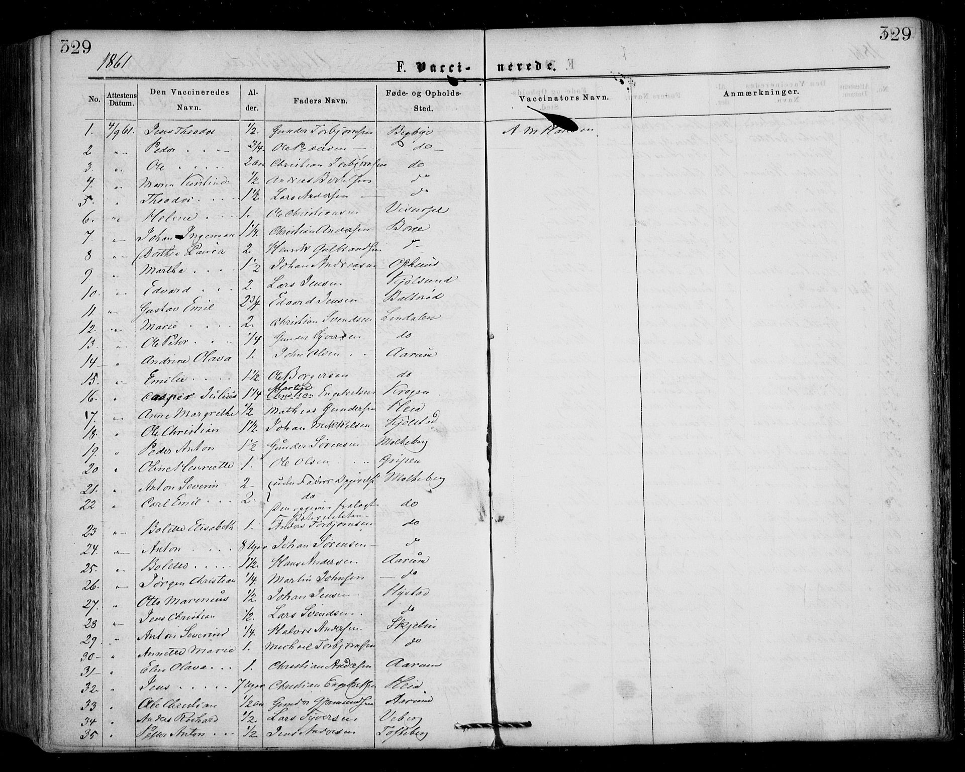 Borge prestekontor Kirkebøker, SAO/A-10903/F/Fa/L0006: Parish register (official) no. I 6, 1861-1874, p. 329