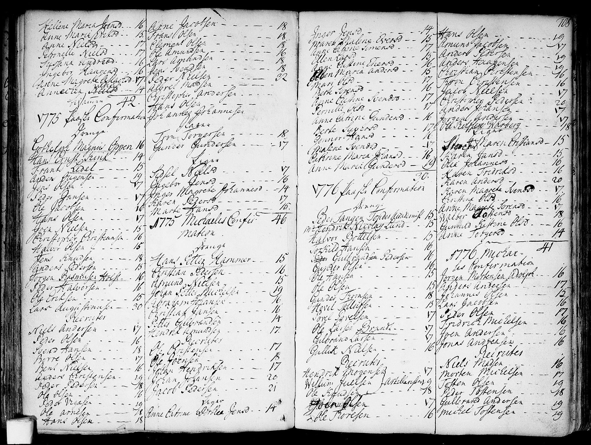 Garnisonsmenigheten Kirkebøker, SAO/A-10846/F/Fa/L0002: Parish register (official) no. 2, 1757-1776, p. 108