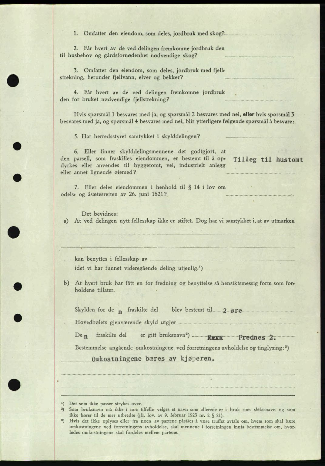 Tønsberg sorenskriveri, SAKO/A-130/G/Ga/Gaa/L0022: Mortgage book no. A22, 1947-1947, Diary no: : 2537/1947