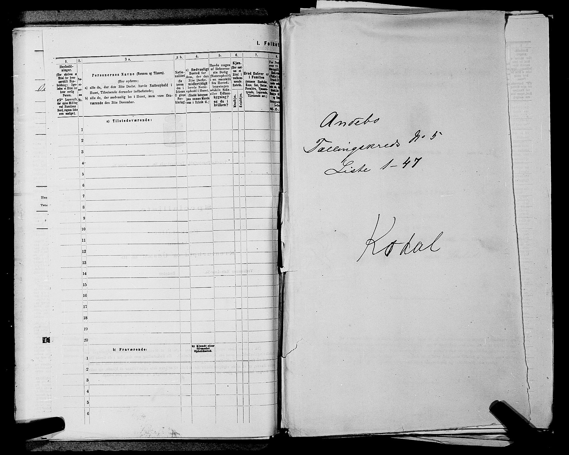 SAKO, 1875 census for 0719P Andebu, 1875, p. 454