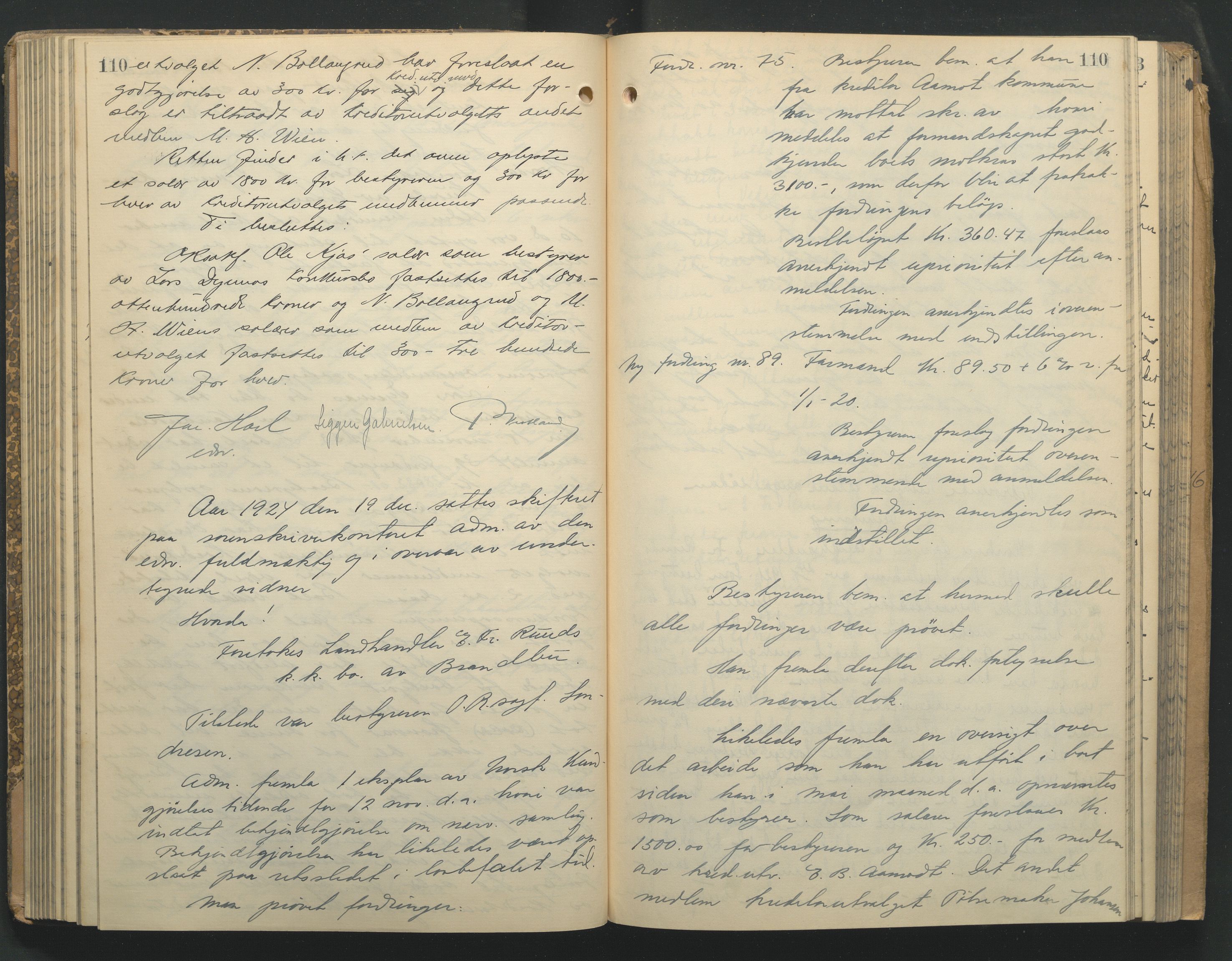Hadeland og Land tingrett, AV/SAH-TING-010/J/Jc/L0011: Skifteforhandlingsprotokoll, 1916-1930, p. 110