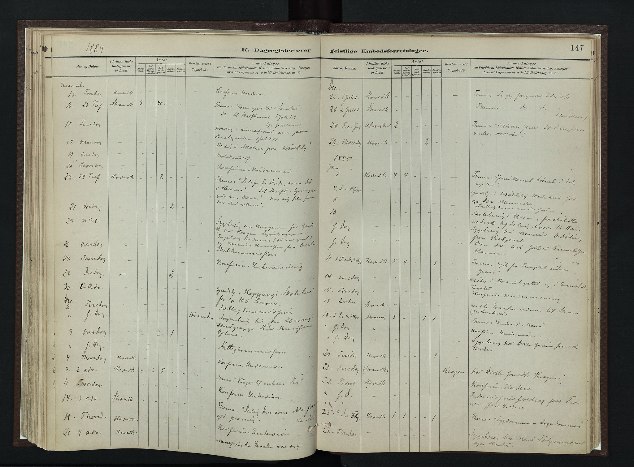 Stor-Elvdal prestekontor, AV/SAH-PREST-052/H/Ha/Haa/L0003: Parish register (official) no. 3, 1882-1901, p. 147