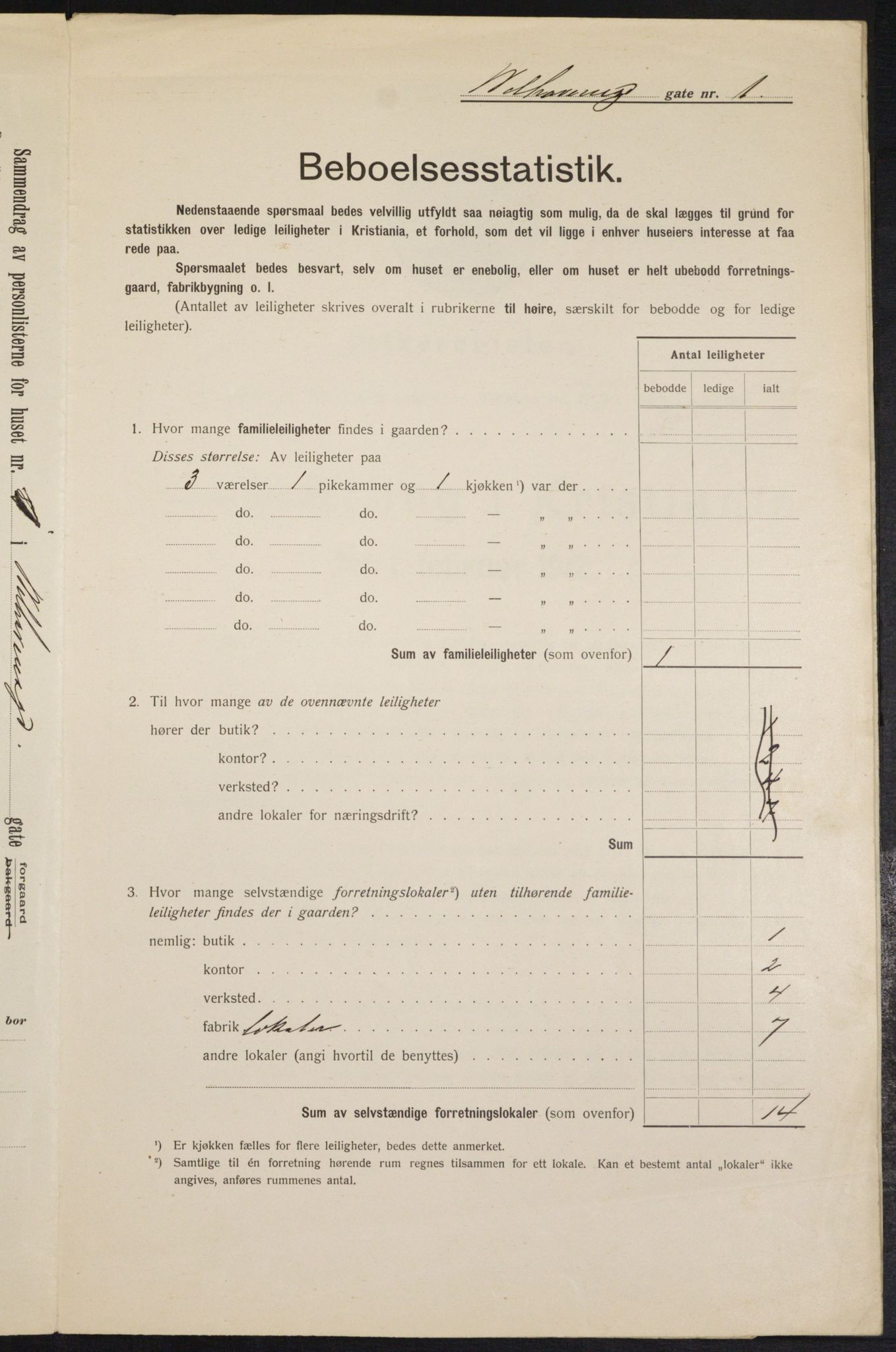 OBA, Municipal Census 1912 for Kristiania, 1912, p. 127307