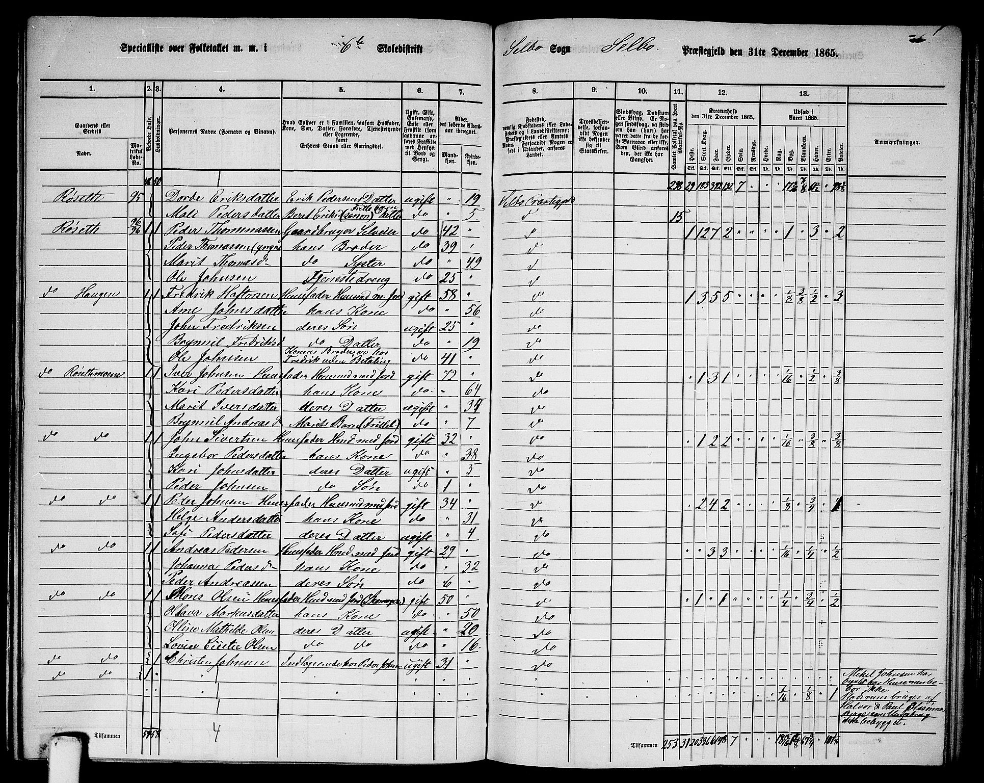 RA, 1865 census for Selbu, 1865, p. 112