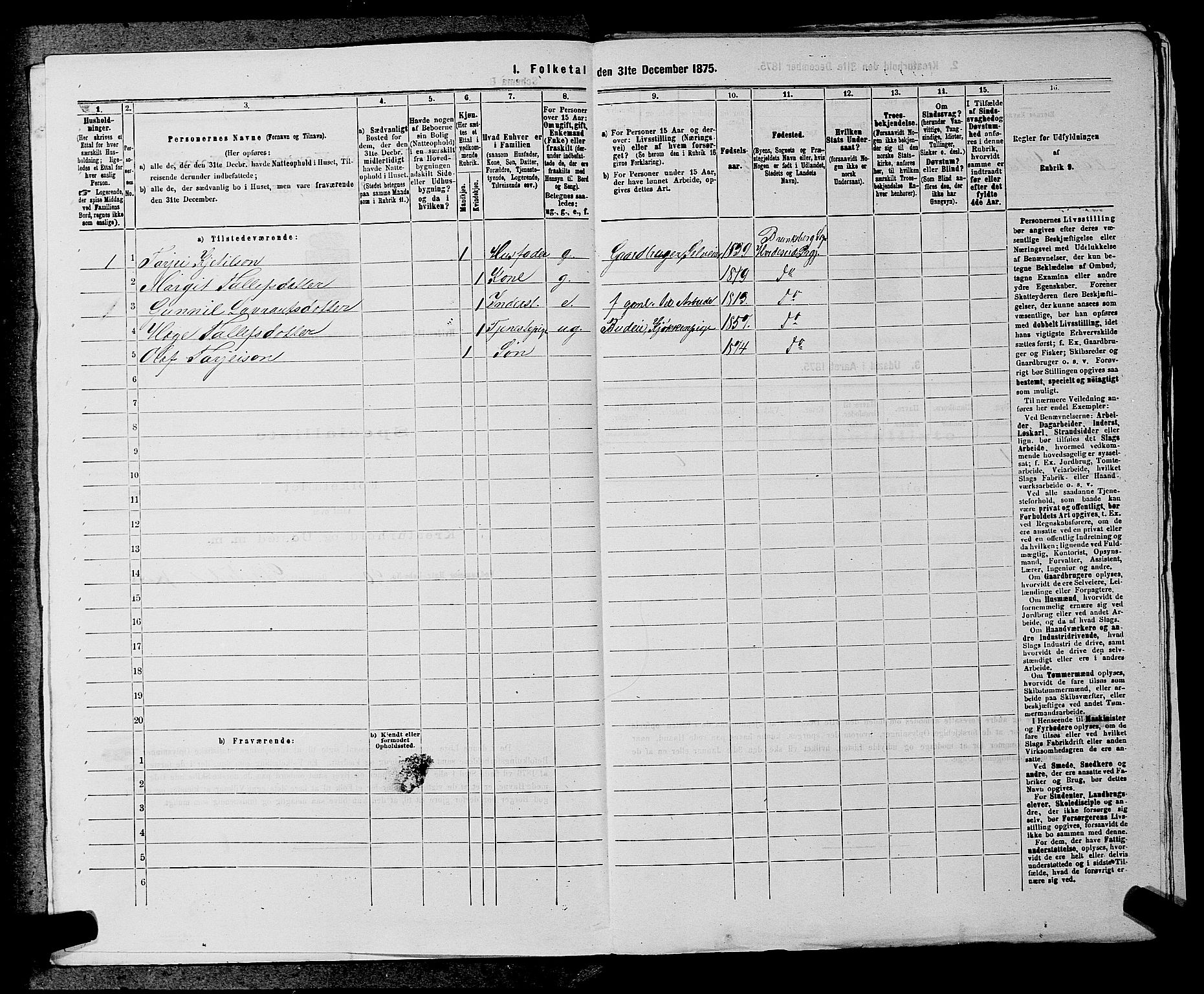 SAKO, 1875 census for 0829P Kviteseid, 1875, p. 763