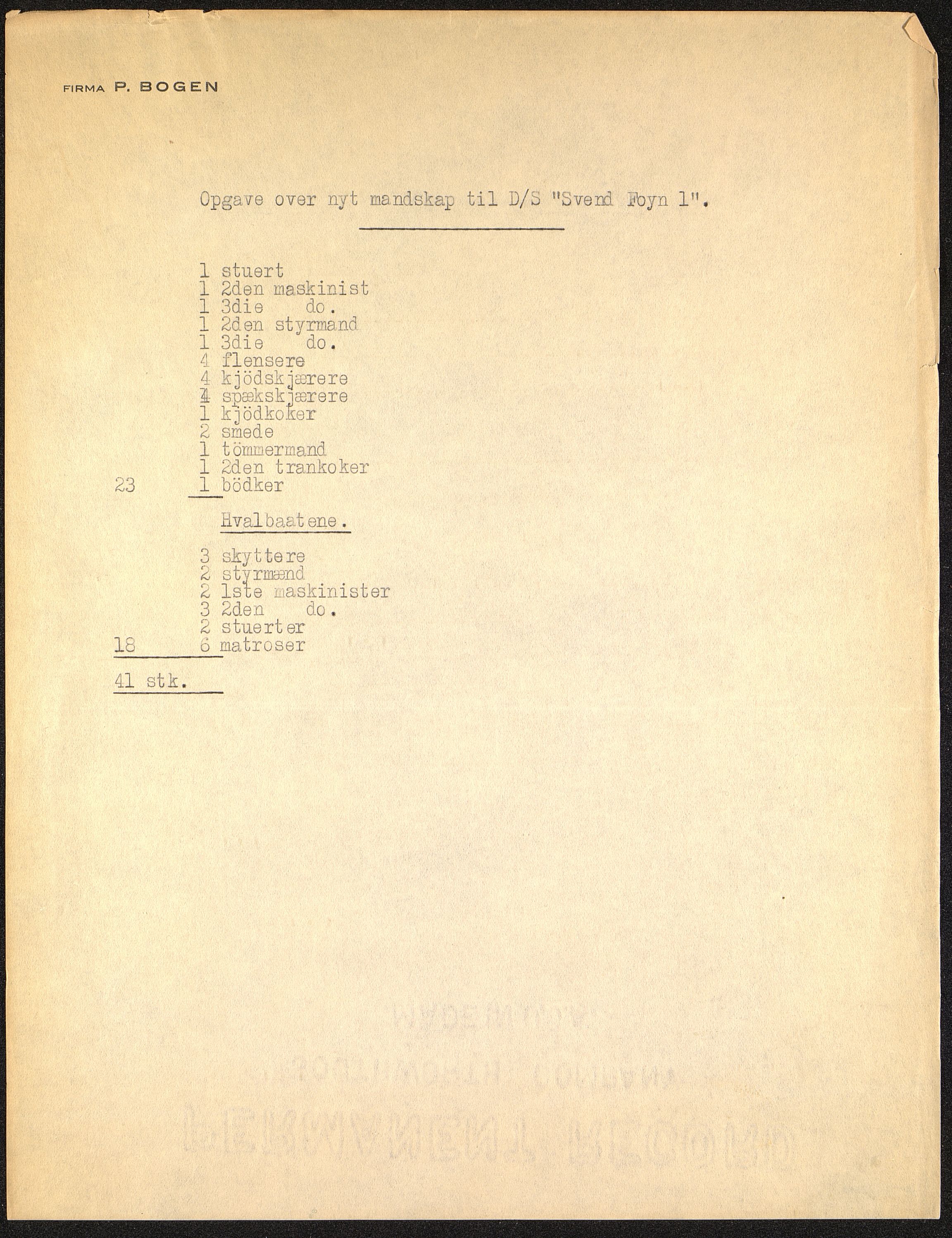 Sydhavet AS, VEMU/ARS-A-1014/P/L0001: Mannskapslister, 1914-1931, p. 38