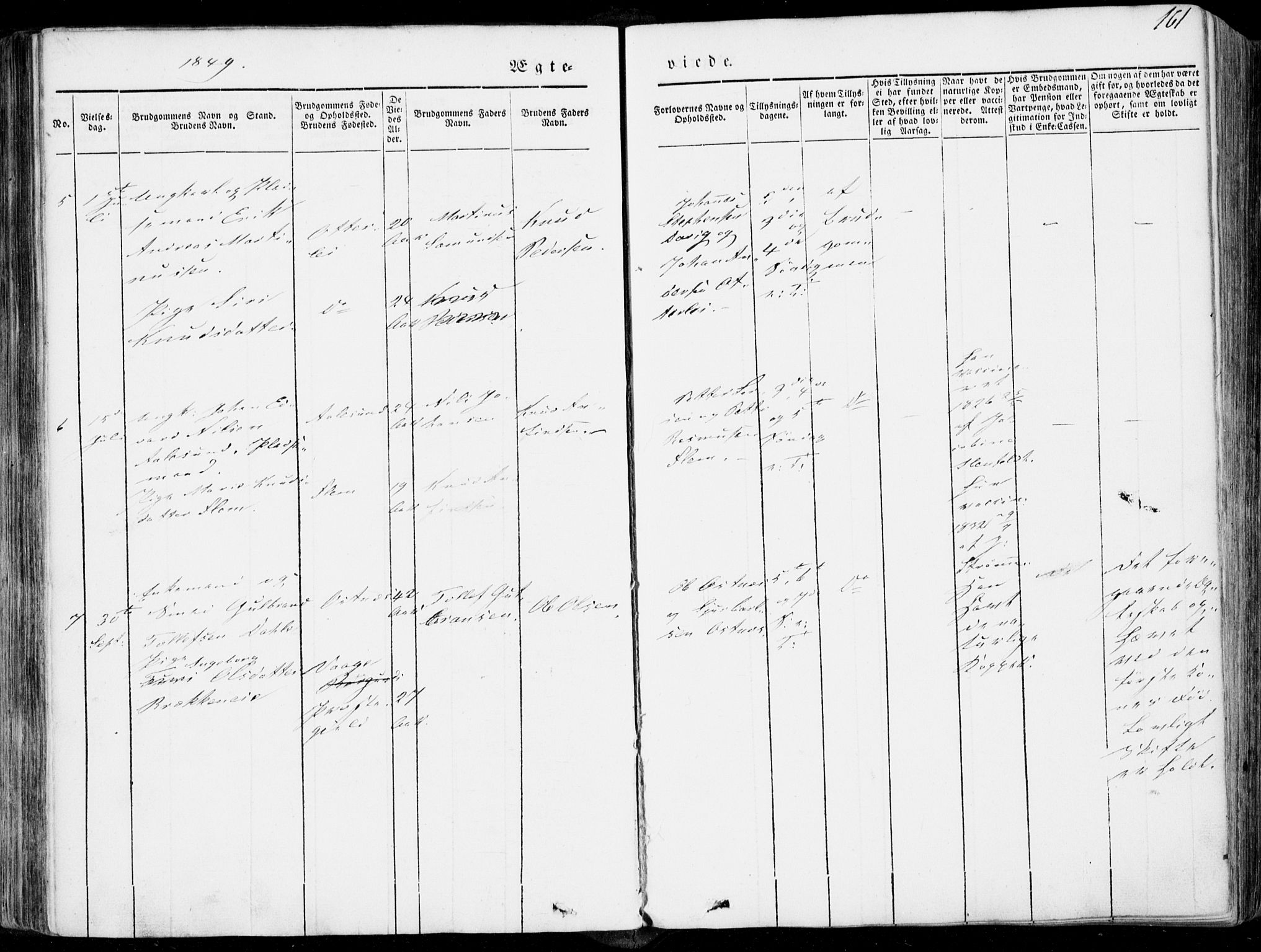 Ministerialprotokoller, klokkerbøker og fødselsregistre - Møre og Romsdal, AV/SAT-A-1454/536/L0497: Parish register (official) no. 536A06, 1845-1865, p. 161