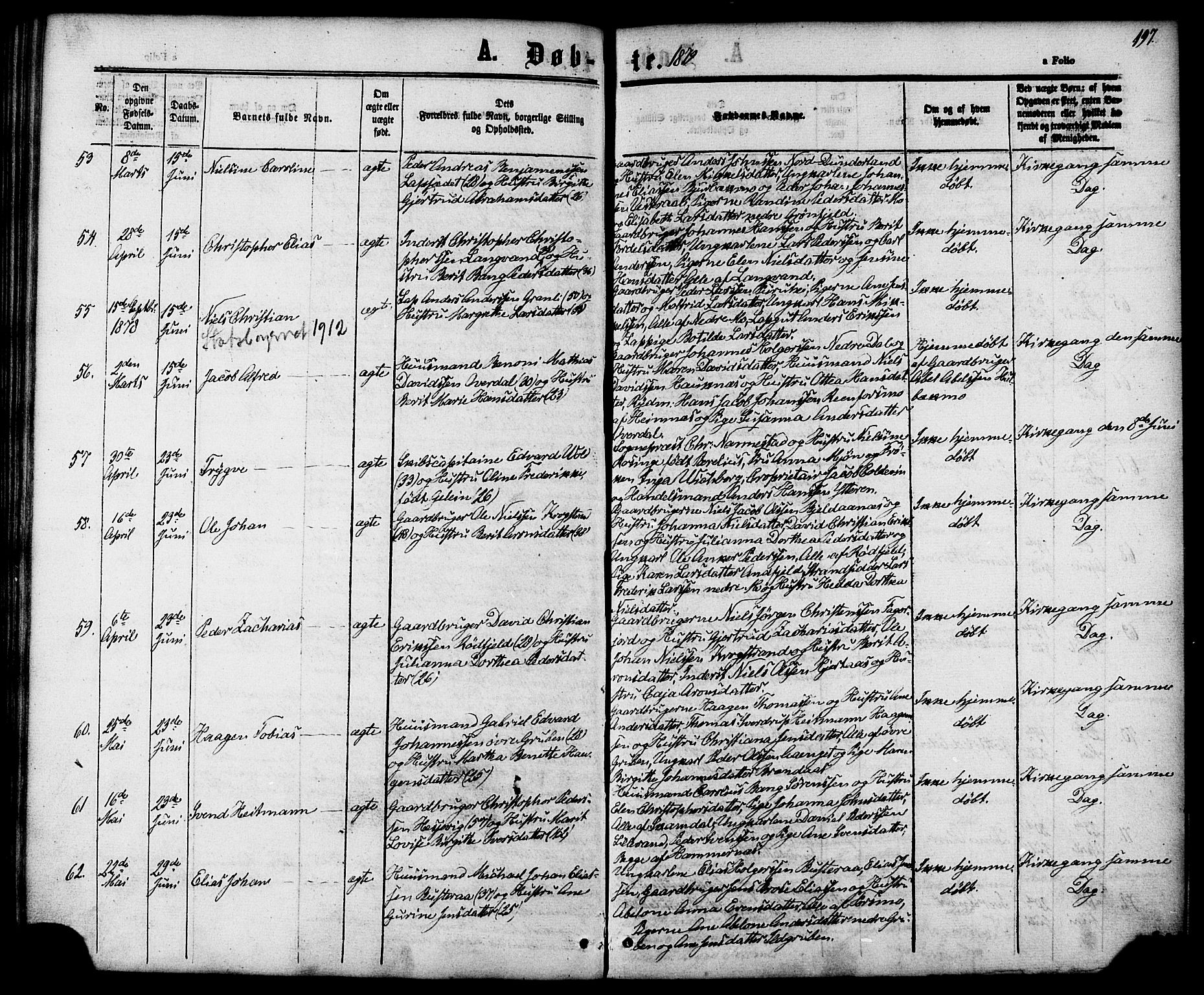 Ministerialprotokoller, klokkerbøker og fødselsregistre - Nordland, SAT/A-1459/827/L0393: Parish register (official) no. 827A05, 1863-1883, p. 197