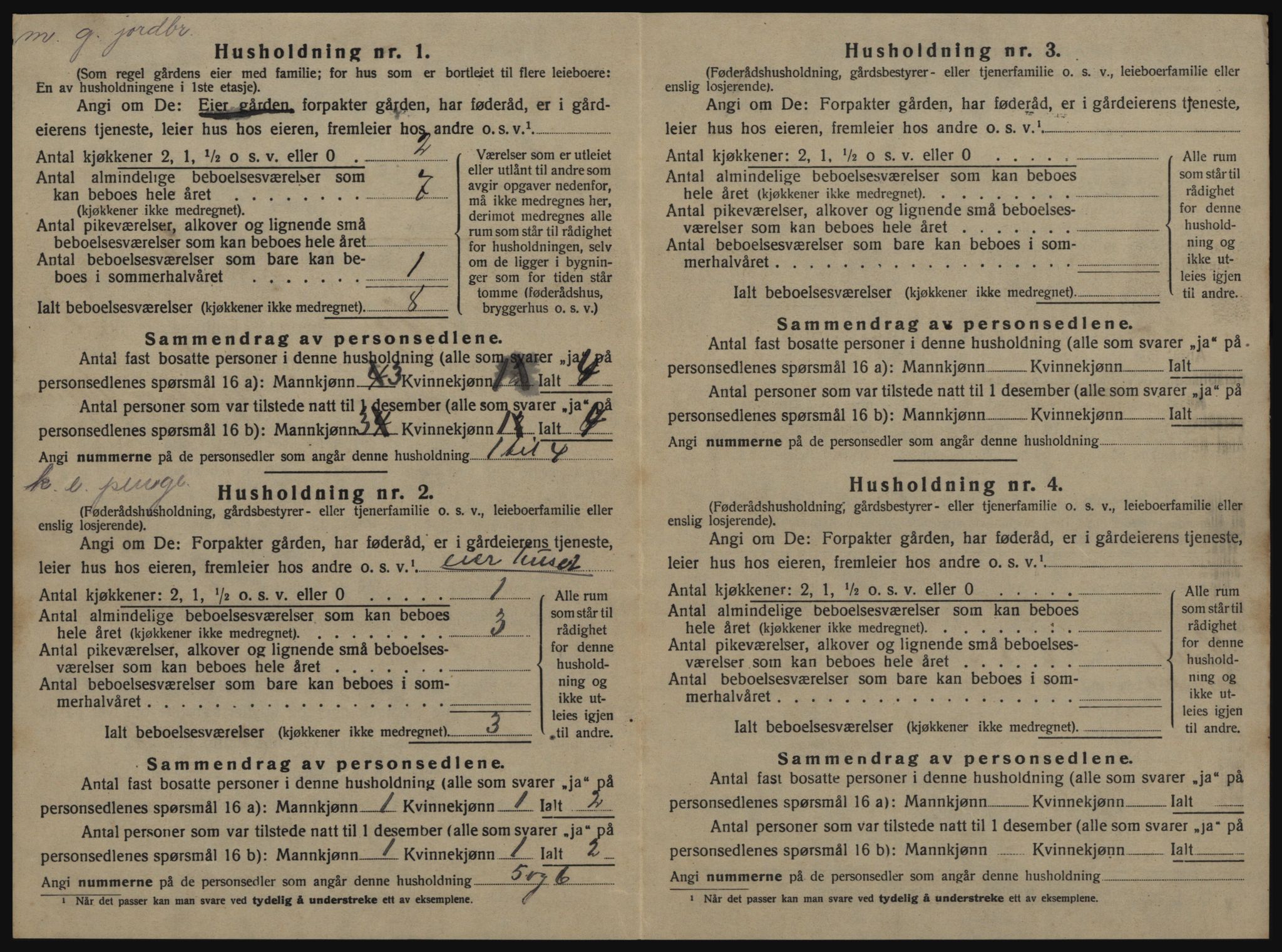 SAT, 1920 census for Horg, 1920, p. 41