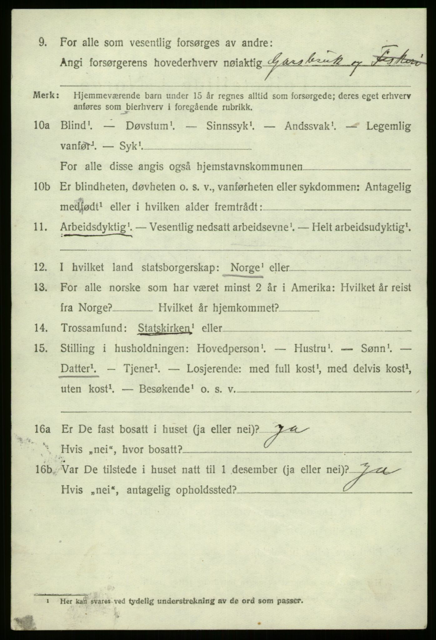 SAB, 1920 census for Kinn, 1920, p. 8878